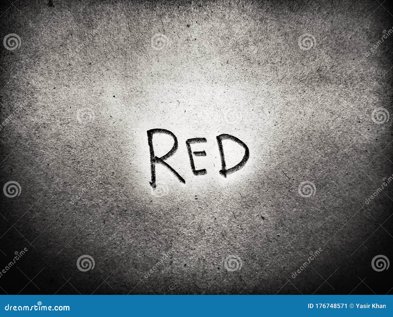 On the Black and White Color Background the Word Red Written by Pencil  Stock Image - Image of pencil, word: 176748571