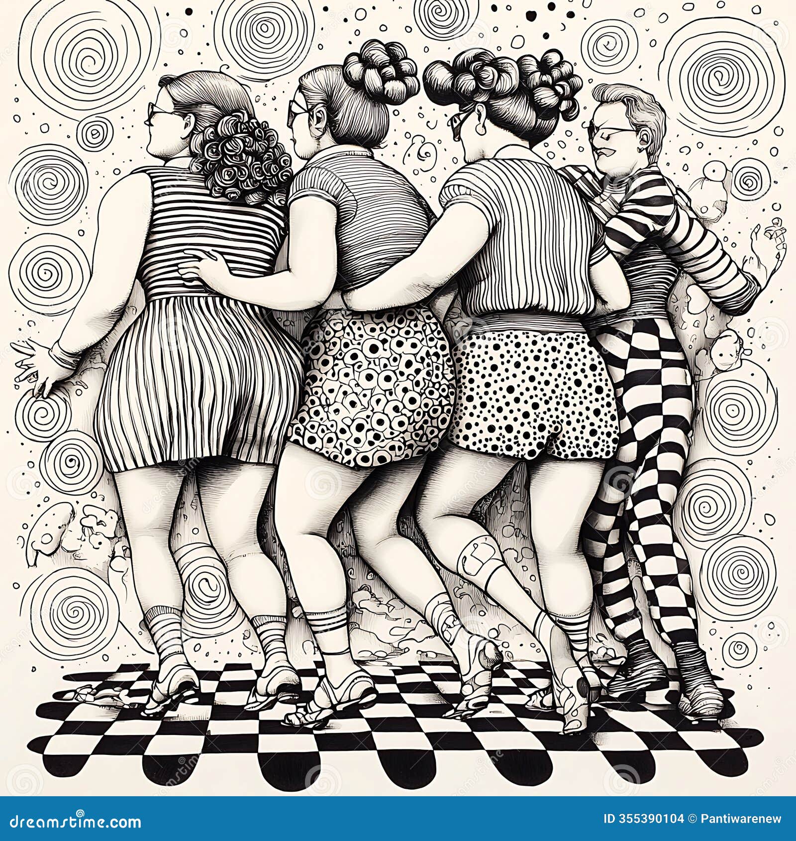 Dancing Figures Royalty Free Stock Photography CartoonDealer com