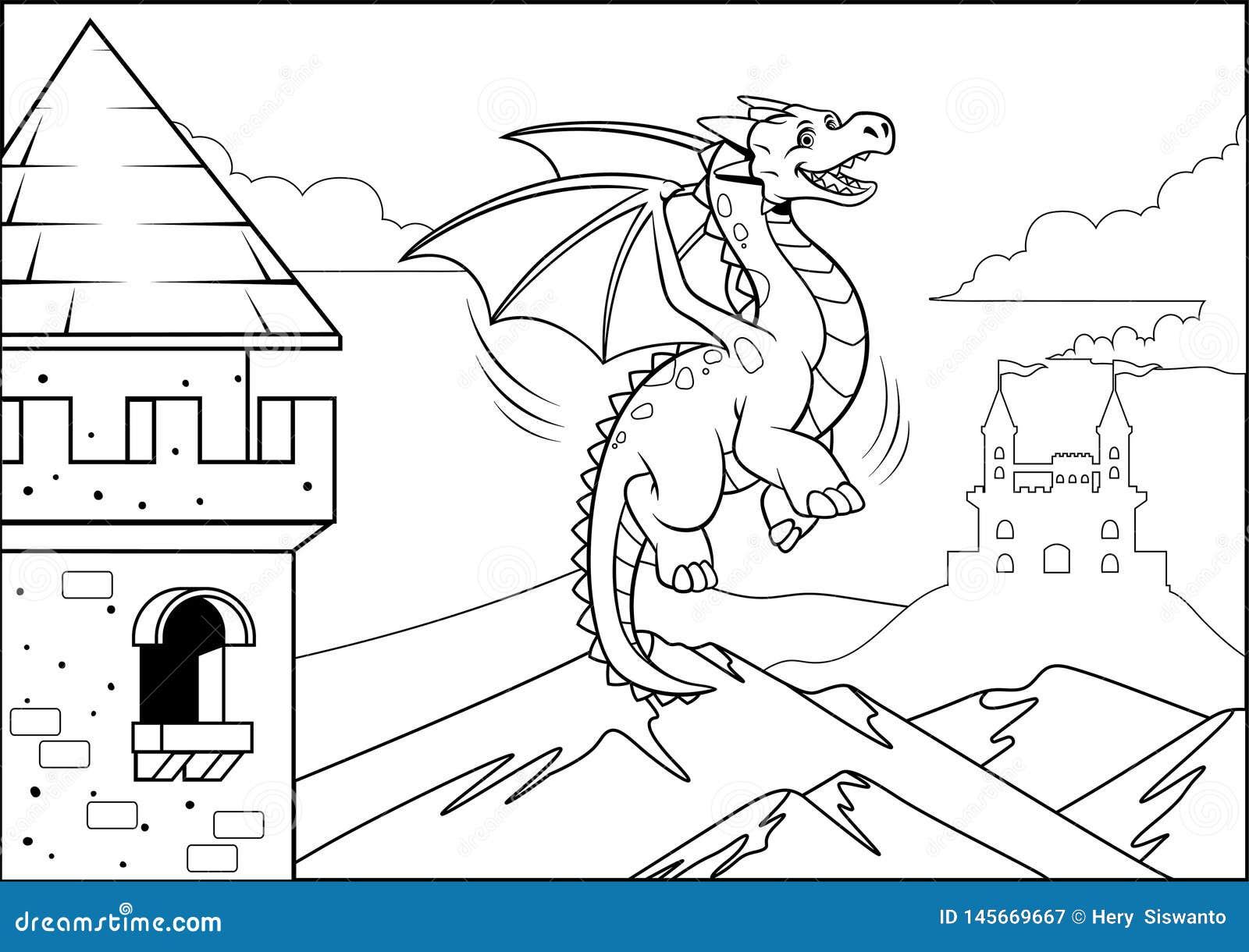 sleeping beauty dragon coloring page