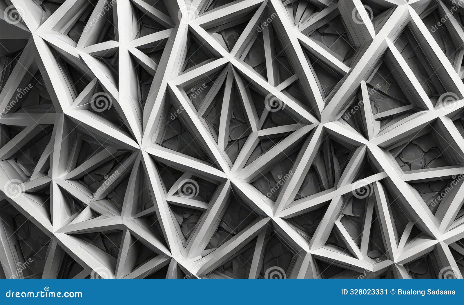 black and white complex geometric pattern composed numerous triangular s, creating visually striking and