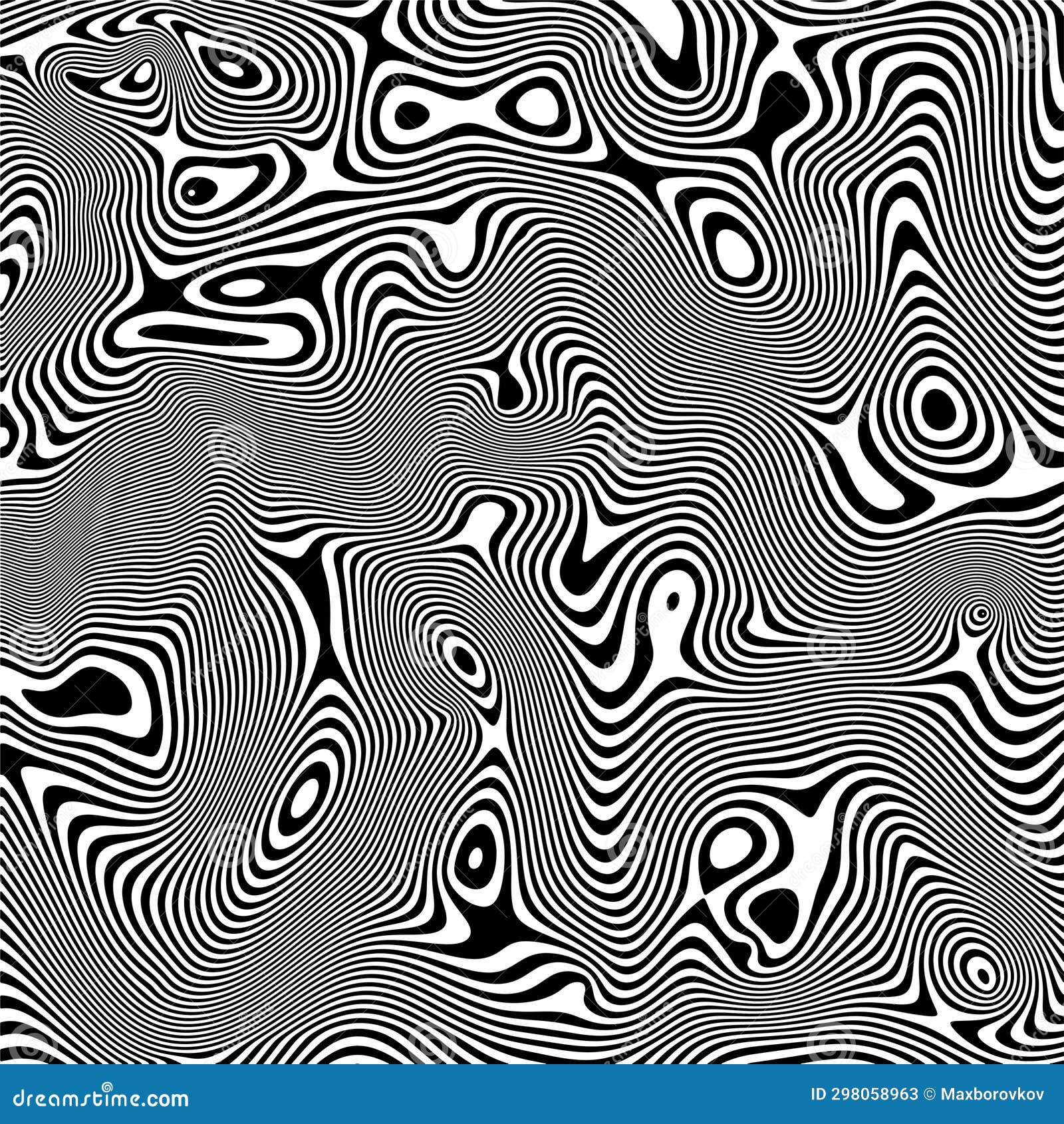 Black and White Contrast Abstract Poster Design with Detailed Realistic