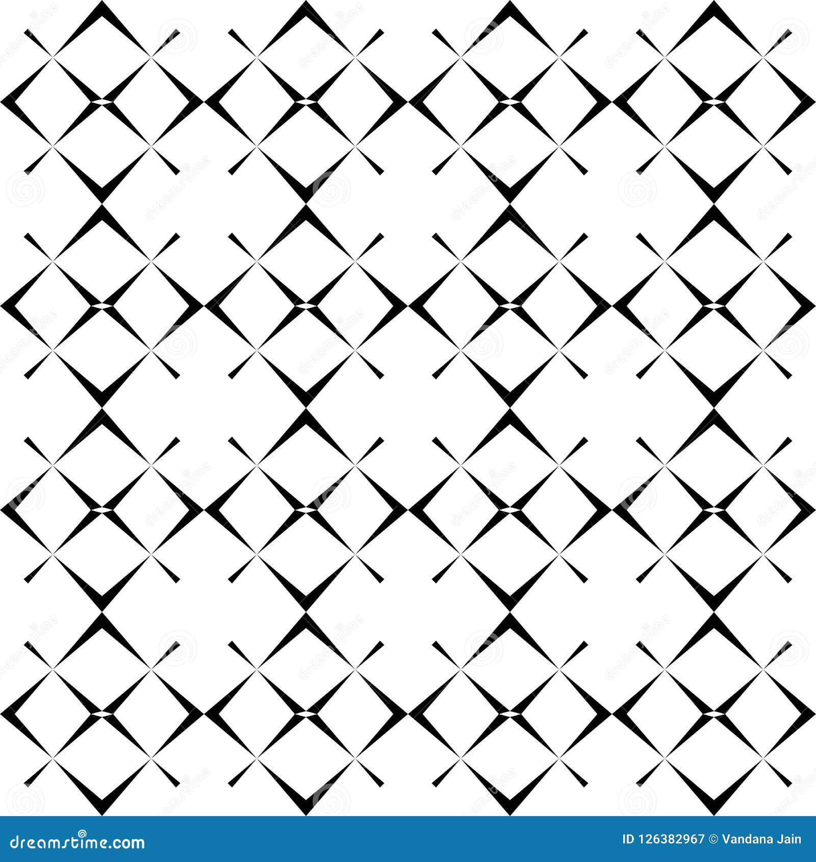 black and white curved seamless pattern