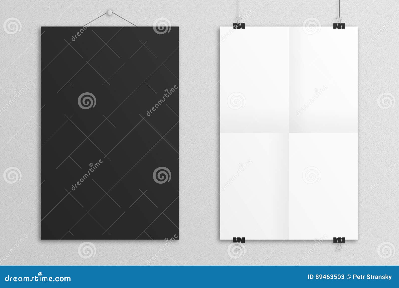 Download Black And White 3D Illustration Tabloid Poster Mock Up ...