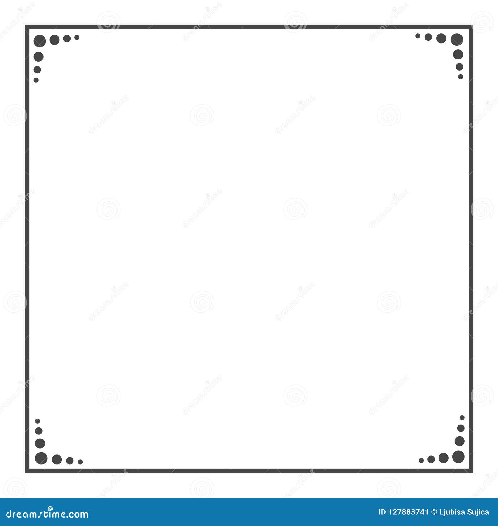 Black and White Decorative Line Border Frame Stock Illustration -  Illustration of original, modern: 127883741