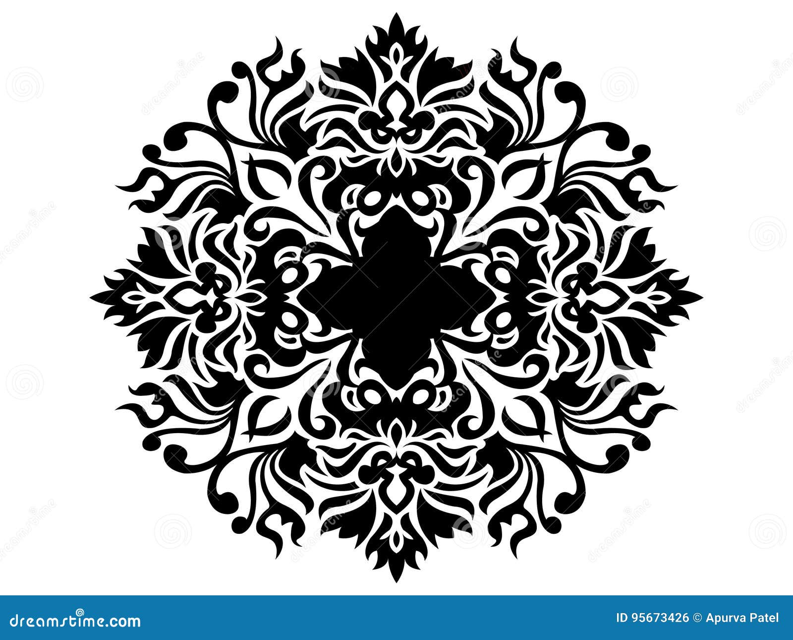 Black and White Royal Vector Design Stock Illustration - Illustration of  centered, halftone: 95673426