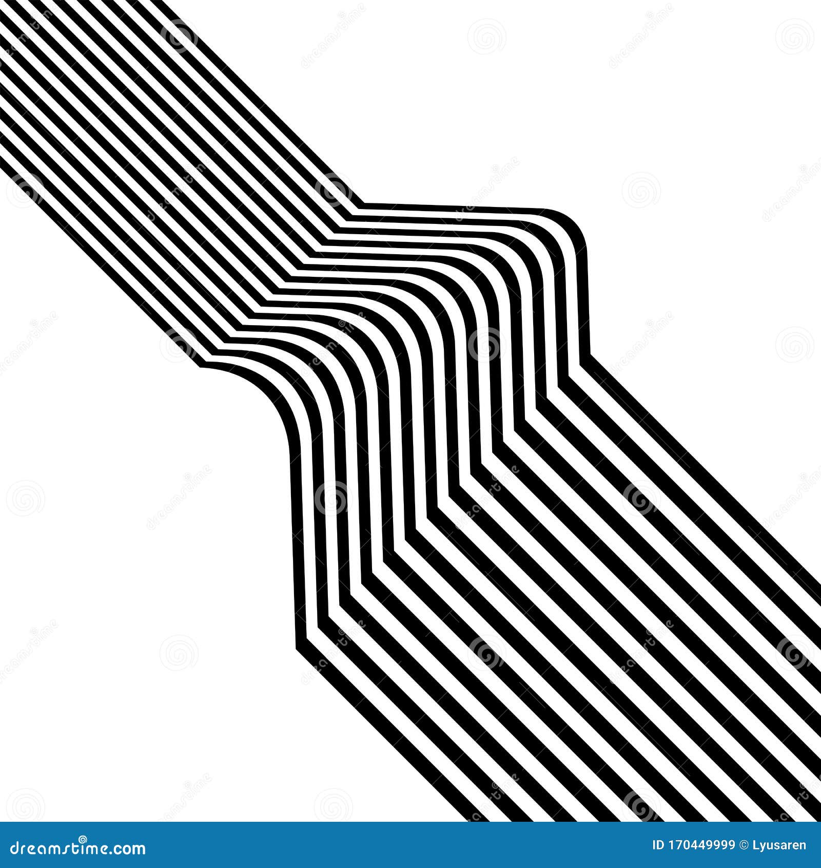 Black and White Diagonal Stripes on Background Stock Vector
