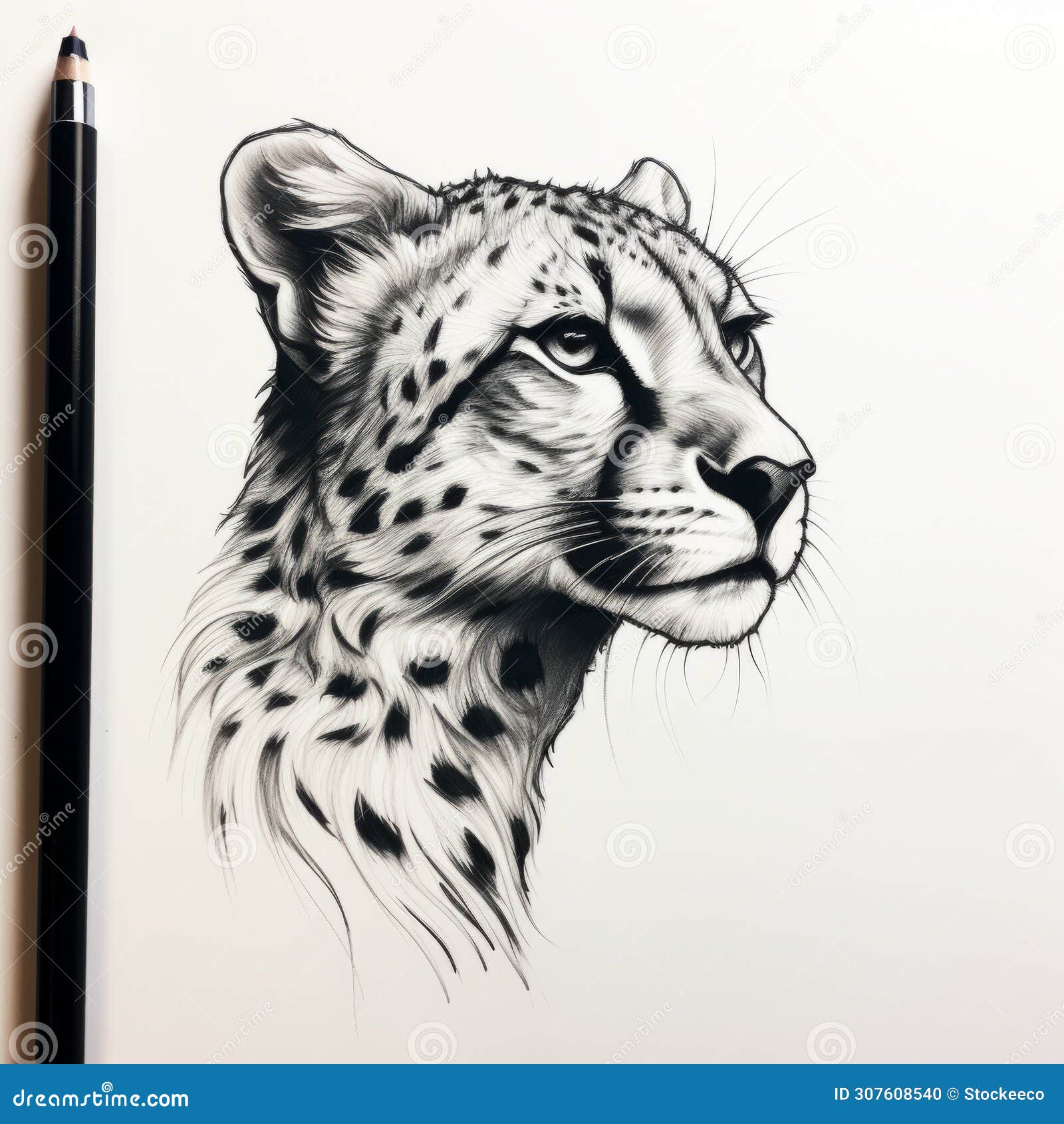 Cheetah Sketch by Aki-rain on DeviantArt