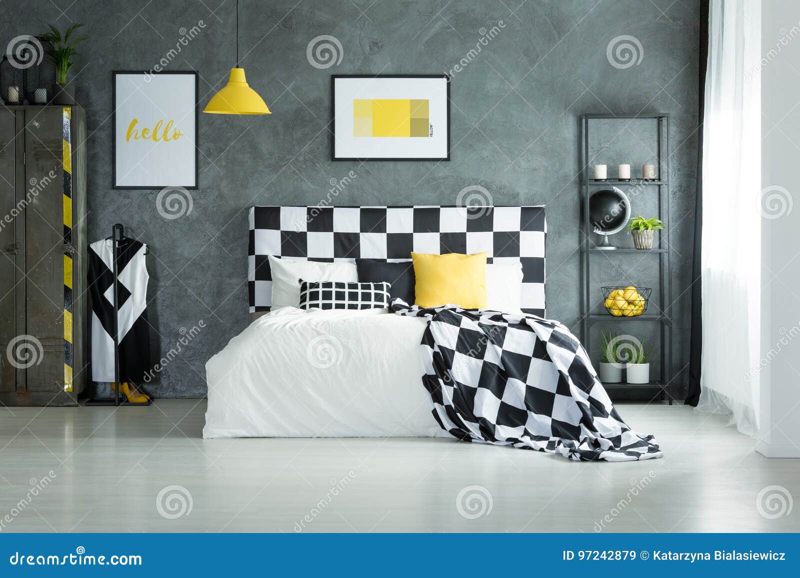 Black And White Dress Stock Image Image Of Bright Coverlet