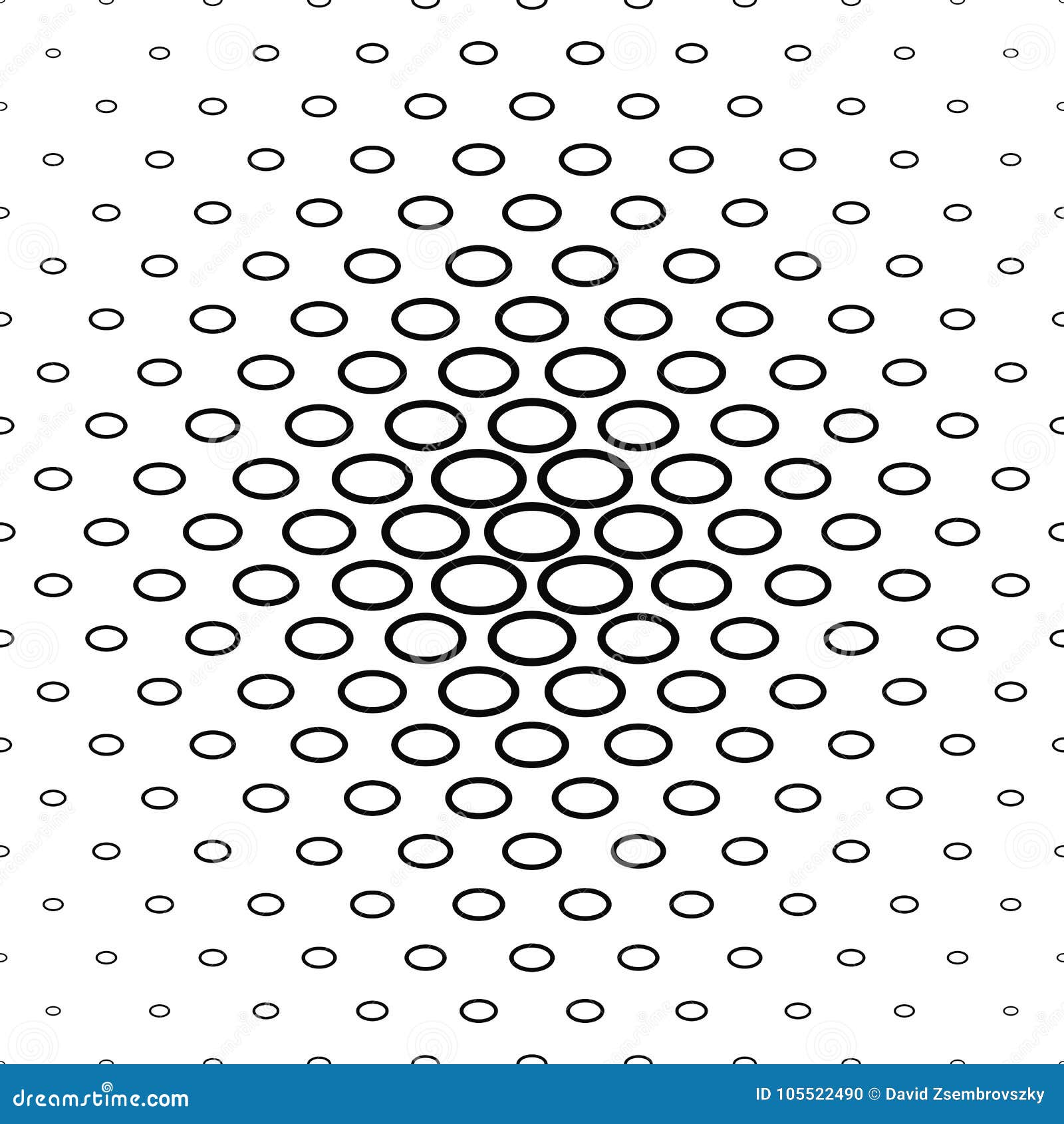 Black and White Ellipse Ring Pattern Background Stock Vector Illustration of halftone