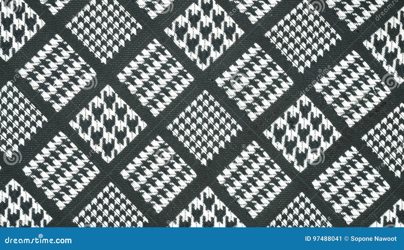 Black and White Fabric Pattern Stock Image - Image of modern, repeat ...