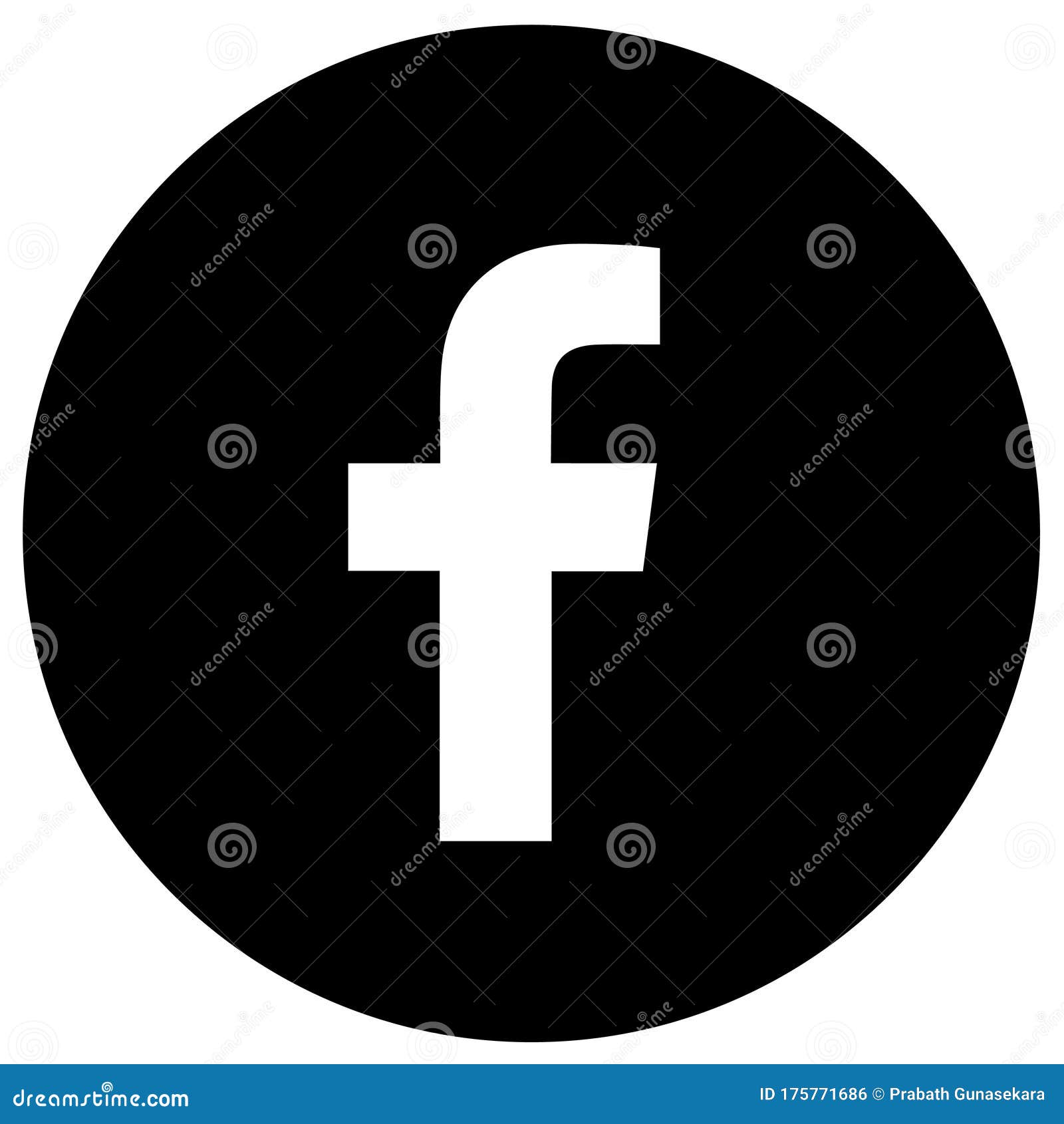 Black & White Facebook Logo Icon Editorial Photo - Illustration of