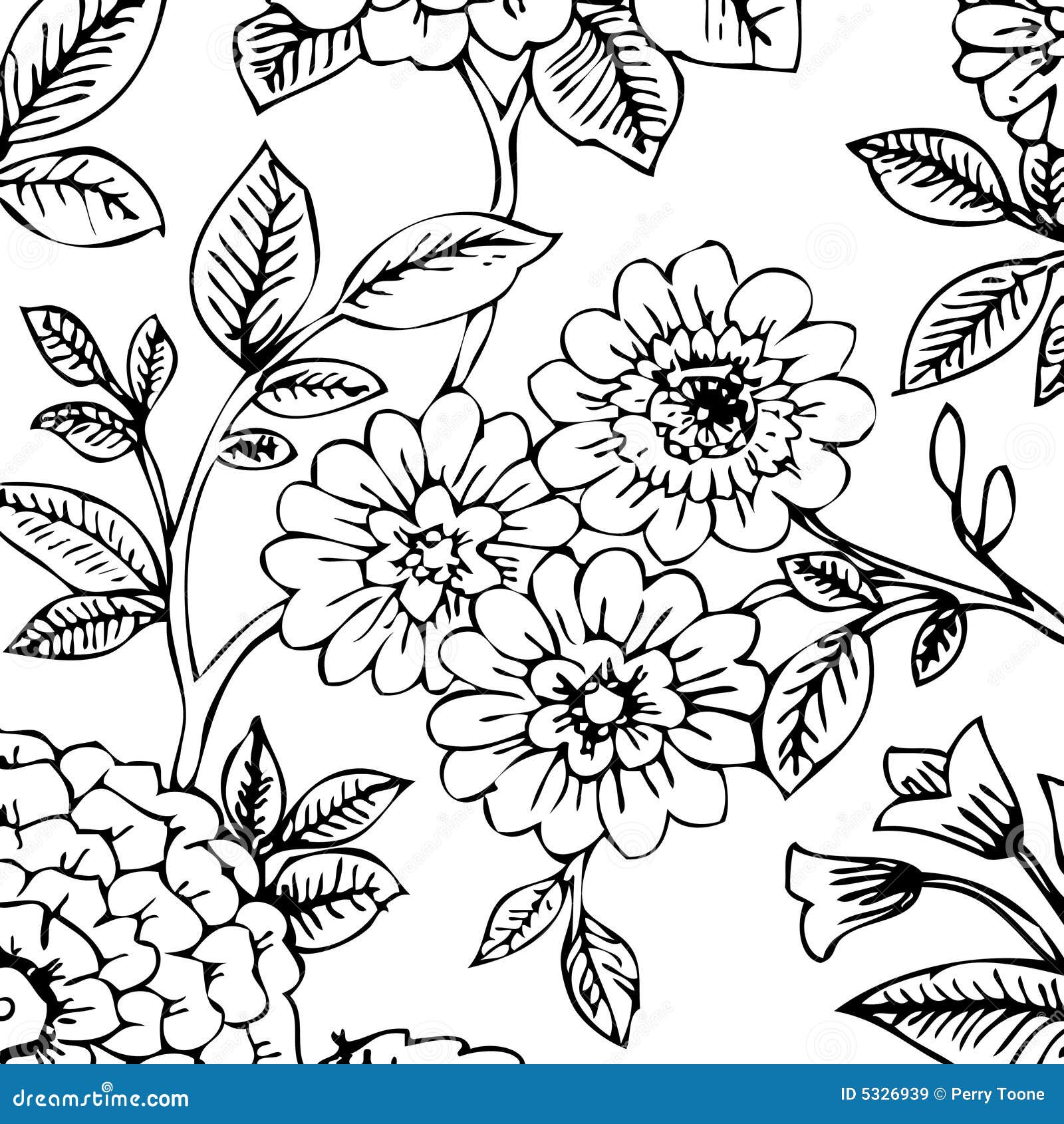 Black/White Floral Wallpaper Stock Vector Illustration of graphic