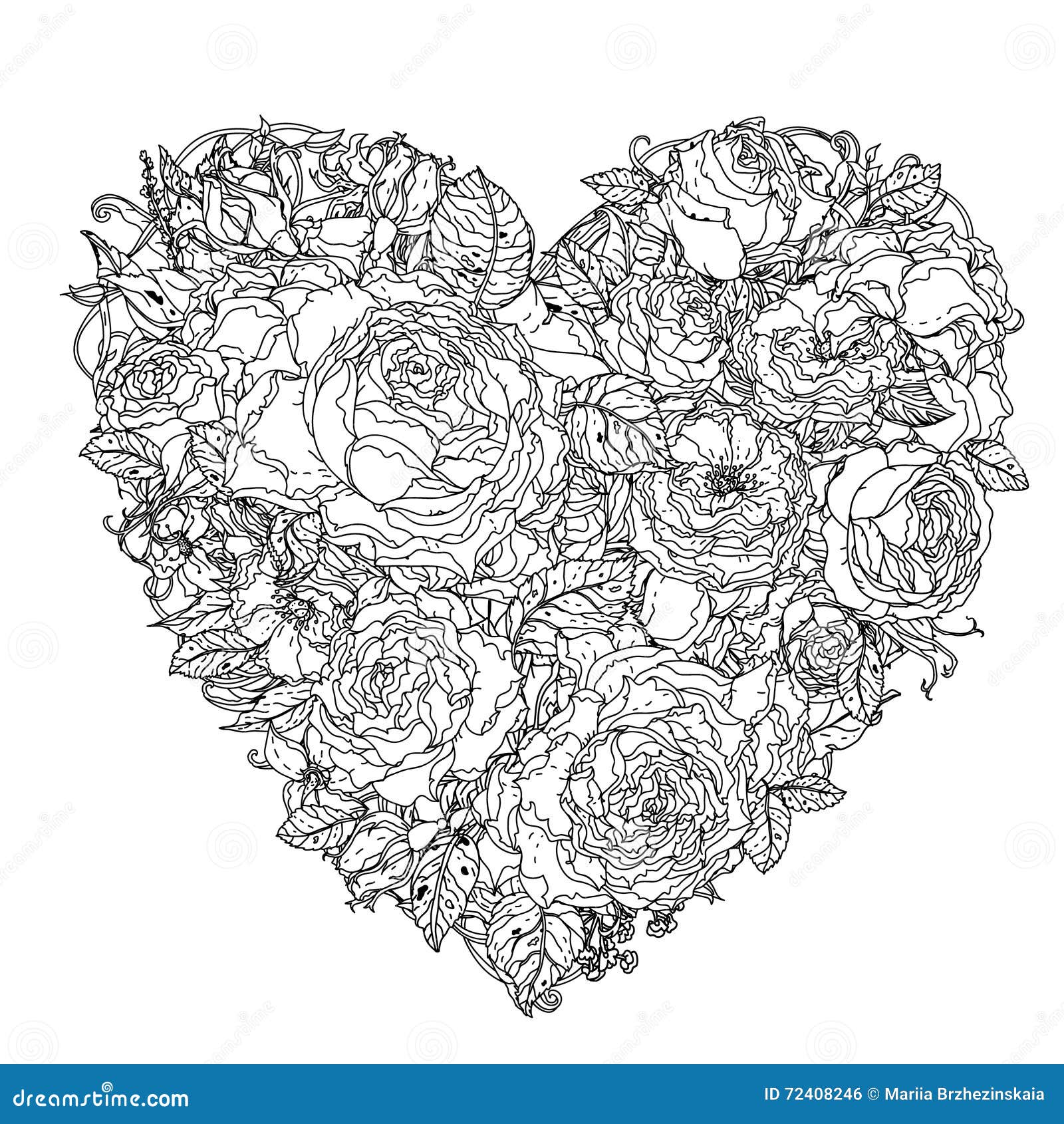 Black and White. Flower Roses Stock Vector - Illustration of graphic ...