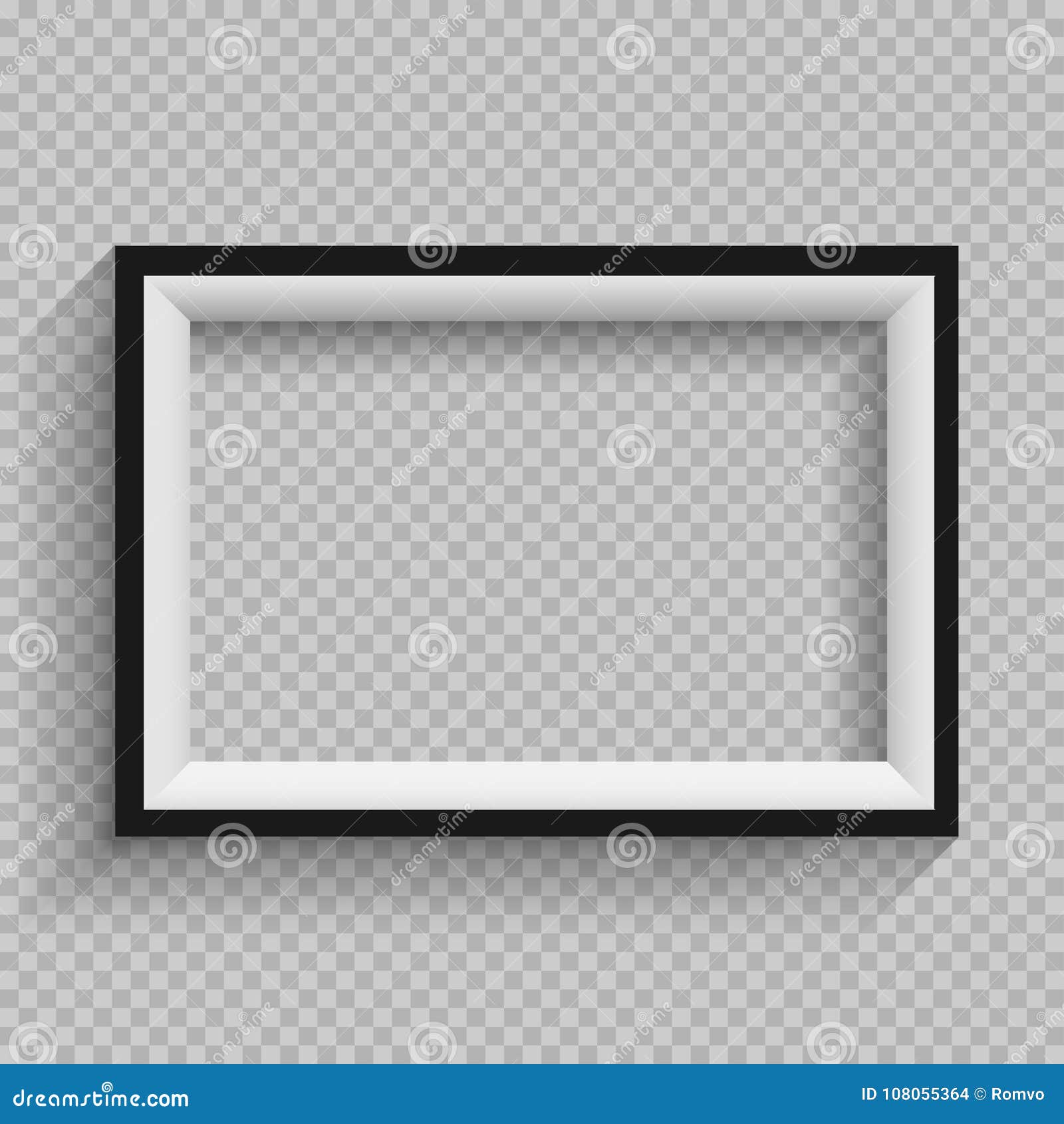 black and white frame transparent