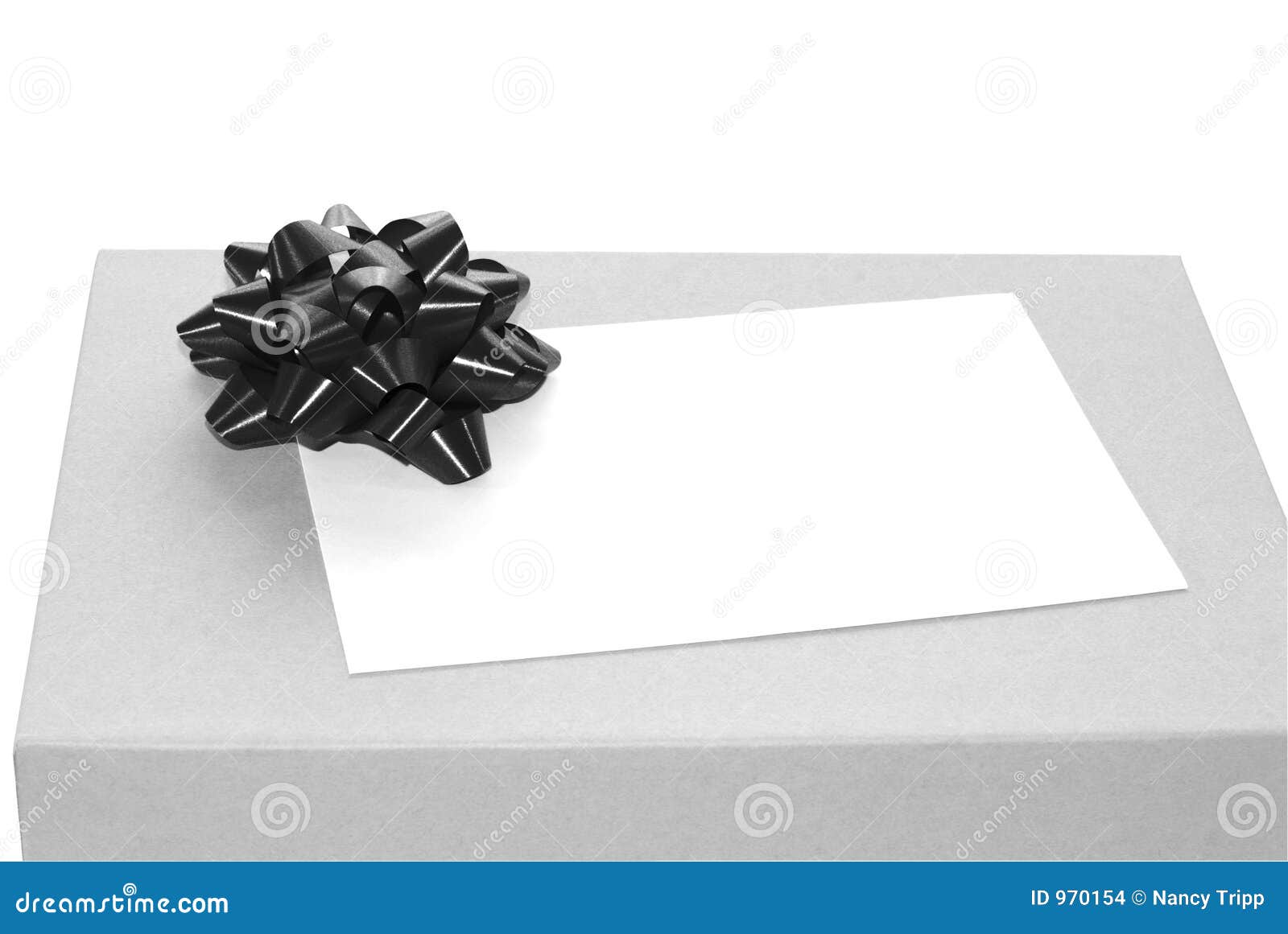 Black and white gift stock photo. Image of seasonal, closeup 970154