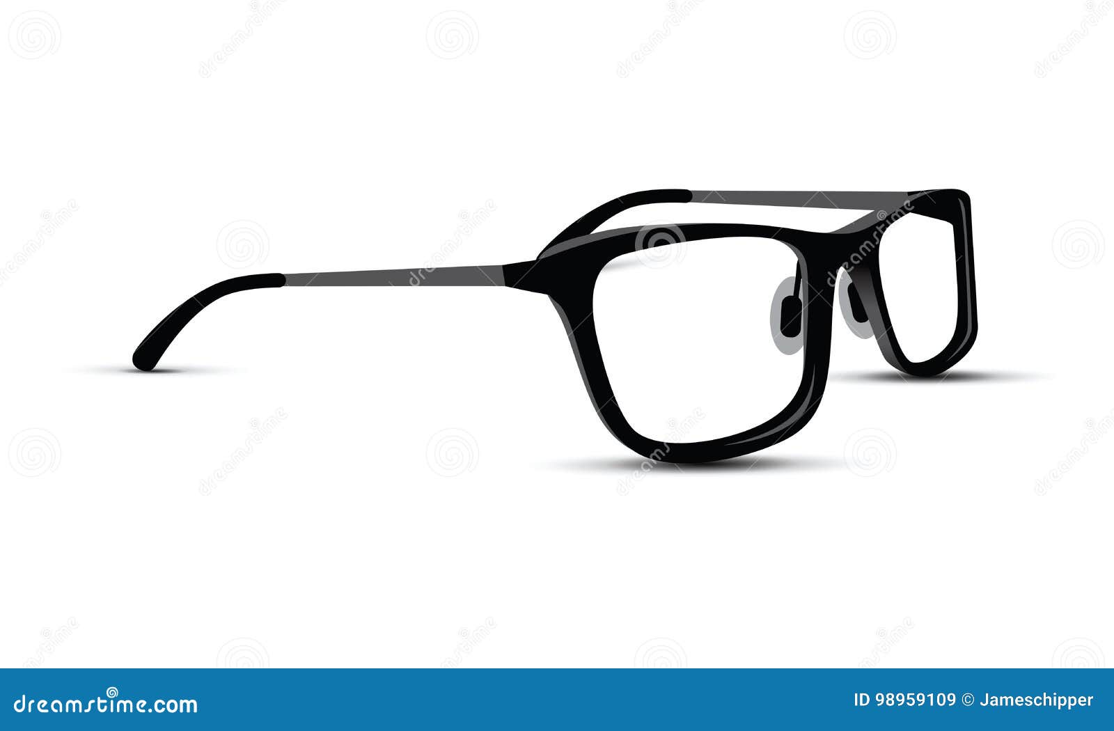 Black and White Glass Frames Stock Vector Illustration of corrective, optic 98959109