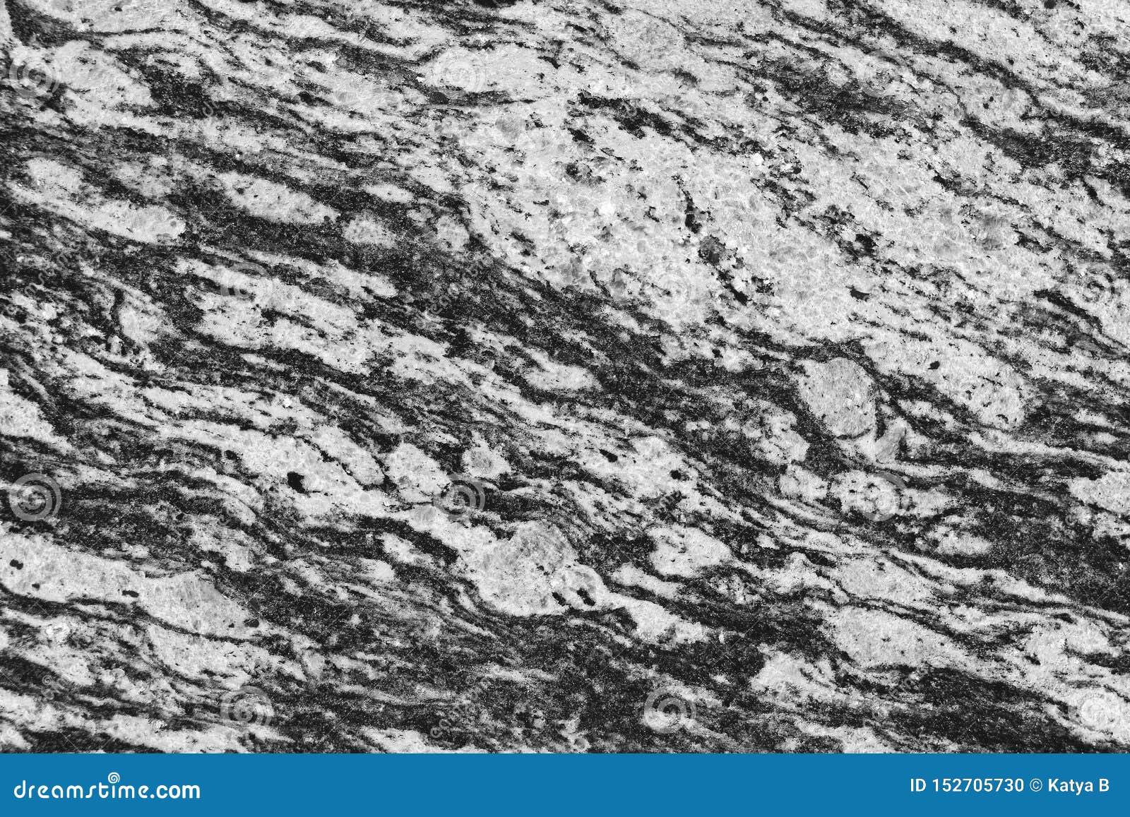Black and White Granite Texture. Natural Stone Background Stock Photo