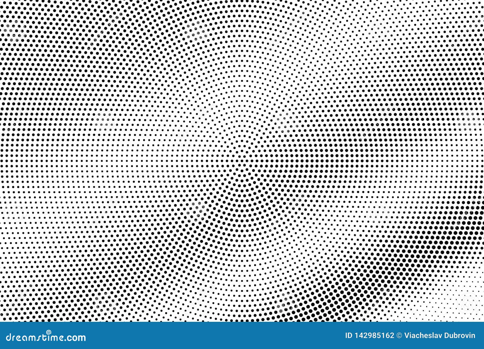 Black and White Halftone Vector Background. Diagonal Dot Gradient