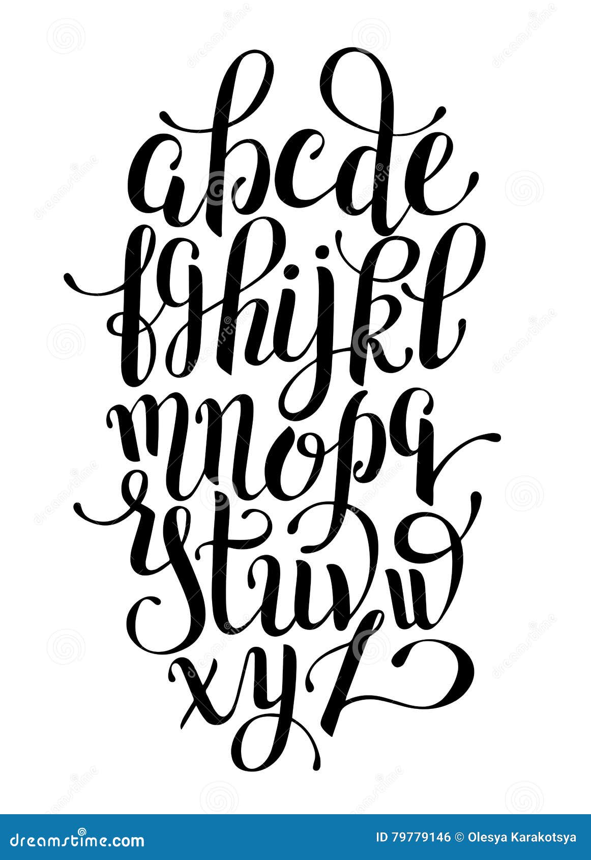 Modern Calligraphy Alphabets A To Z