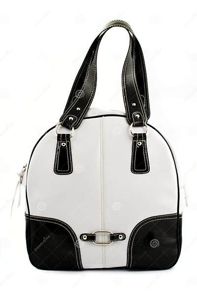 Black and white handbag stock image. Image of design, steel - 8395015