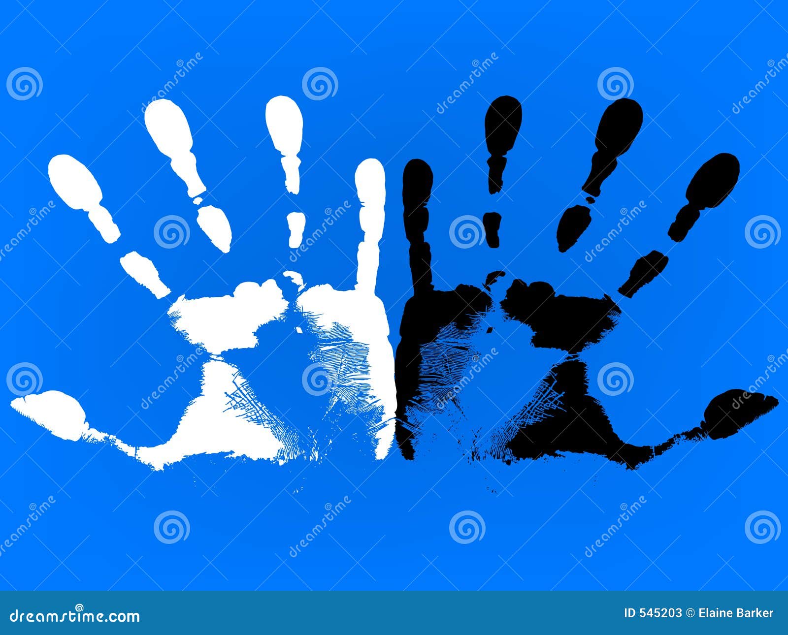 Black and white hands stock illustration. Illustration of harmony 545203
