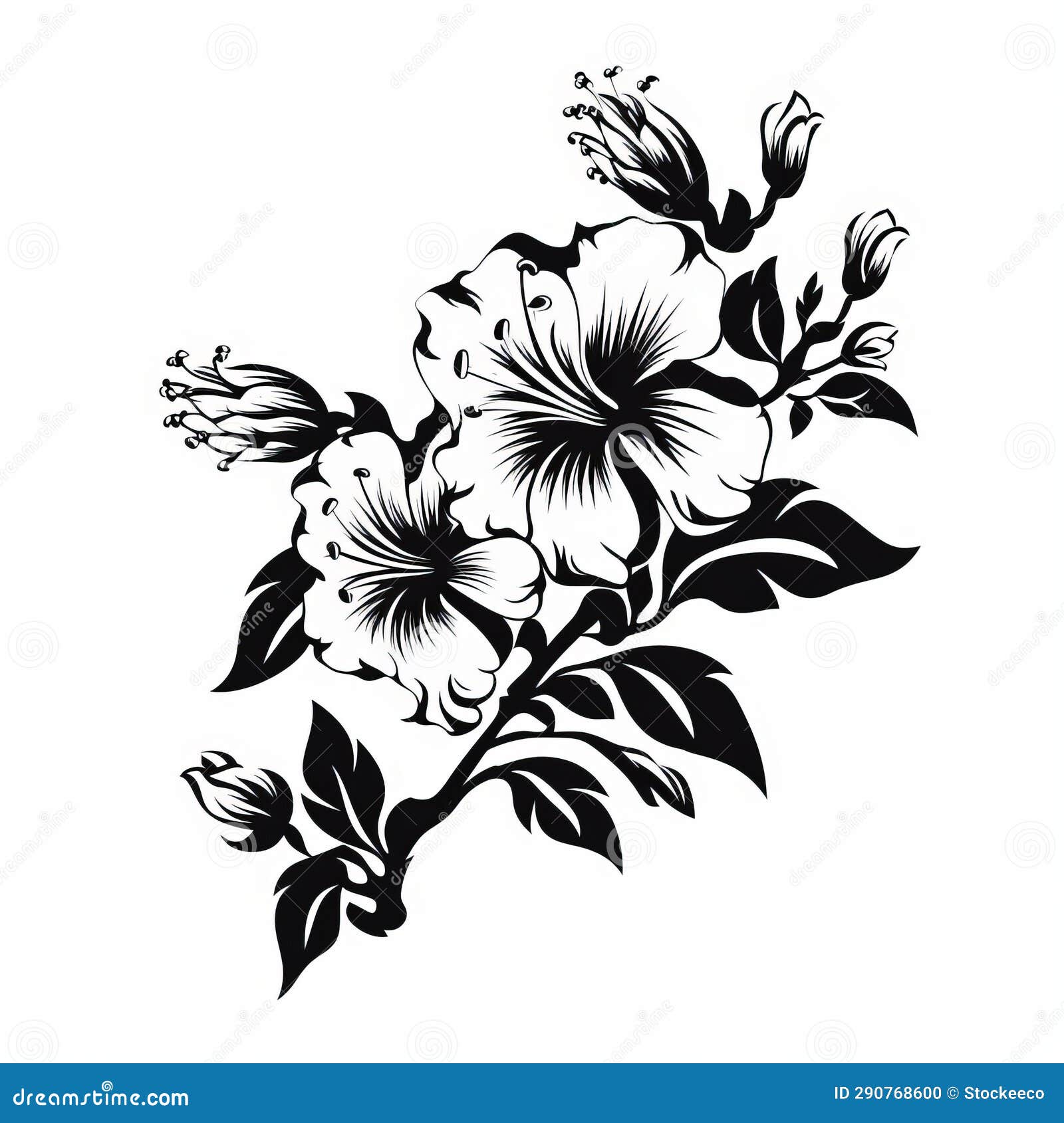 Hibiscus tattoo Stock Vector Images - Alamy