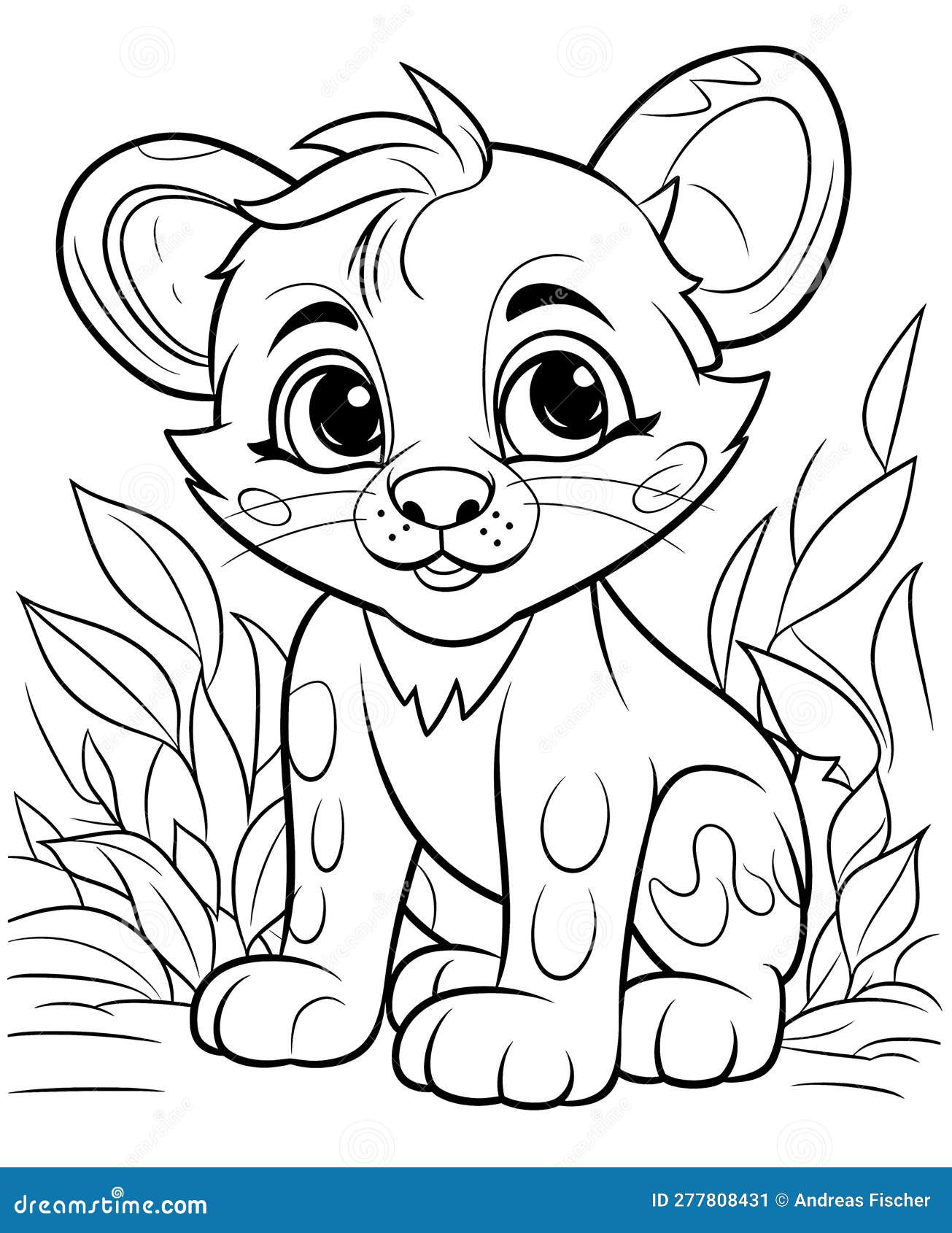 Black and White Illustration for Coloring Animals Stock Illustration ...