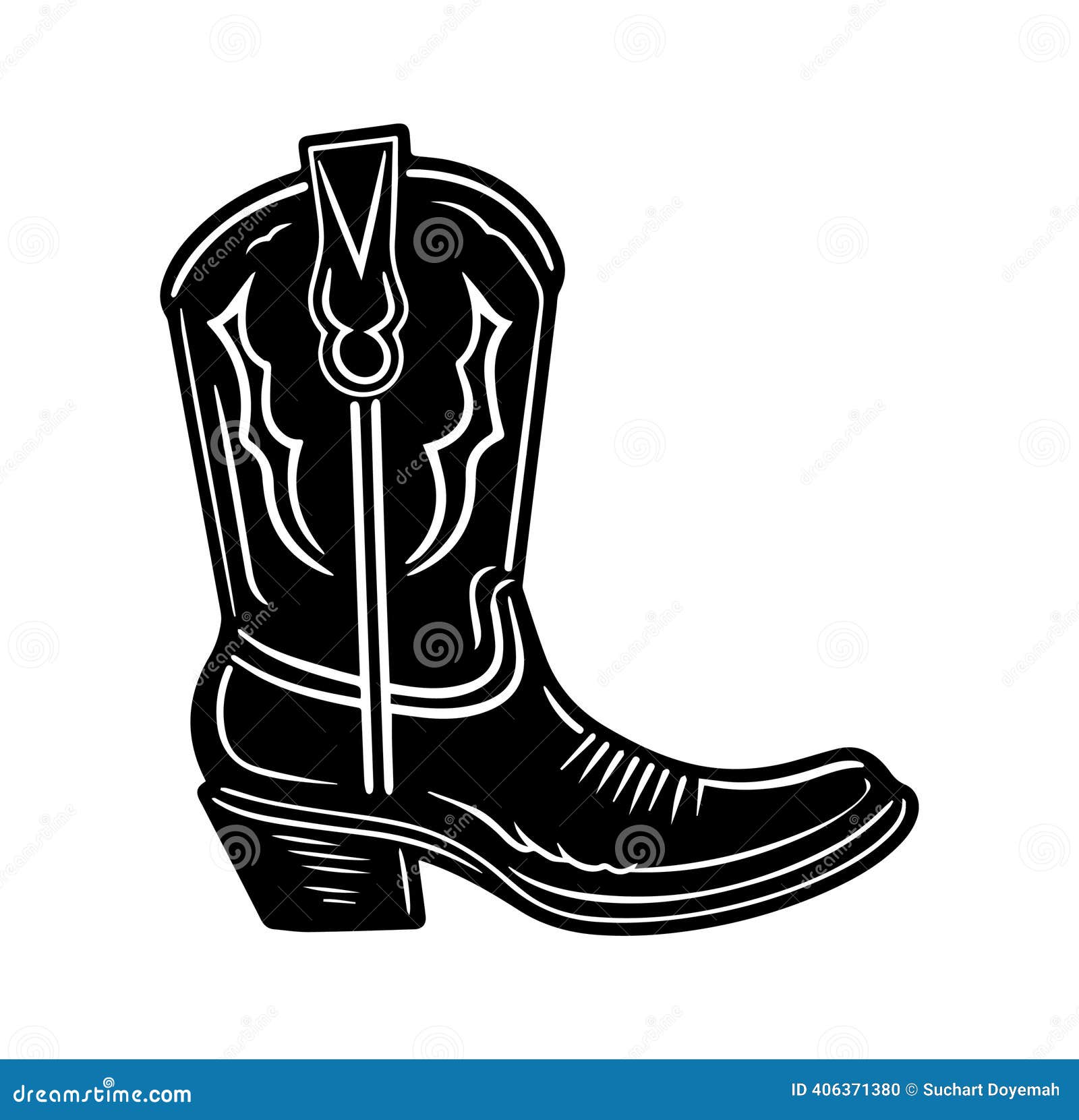Black Boot Cowboy White Stock Illustrations – 1,725 Black Boot Cowboy White  Stock Illustrations, Vectors \u0026 Clipart - Dreamstime, image size:1600x1661