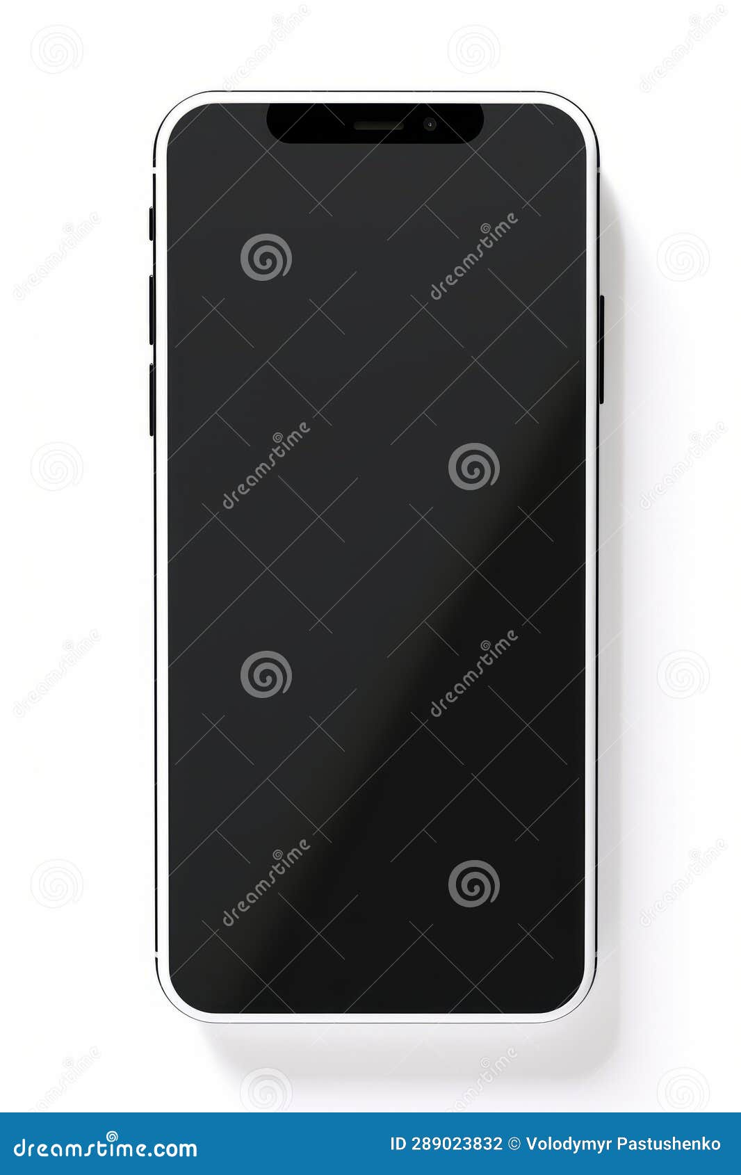 Black and White Iphone with White Back and Front Side. Generative AI