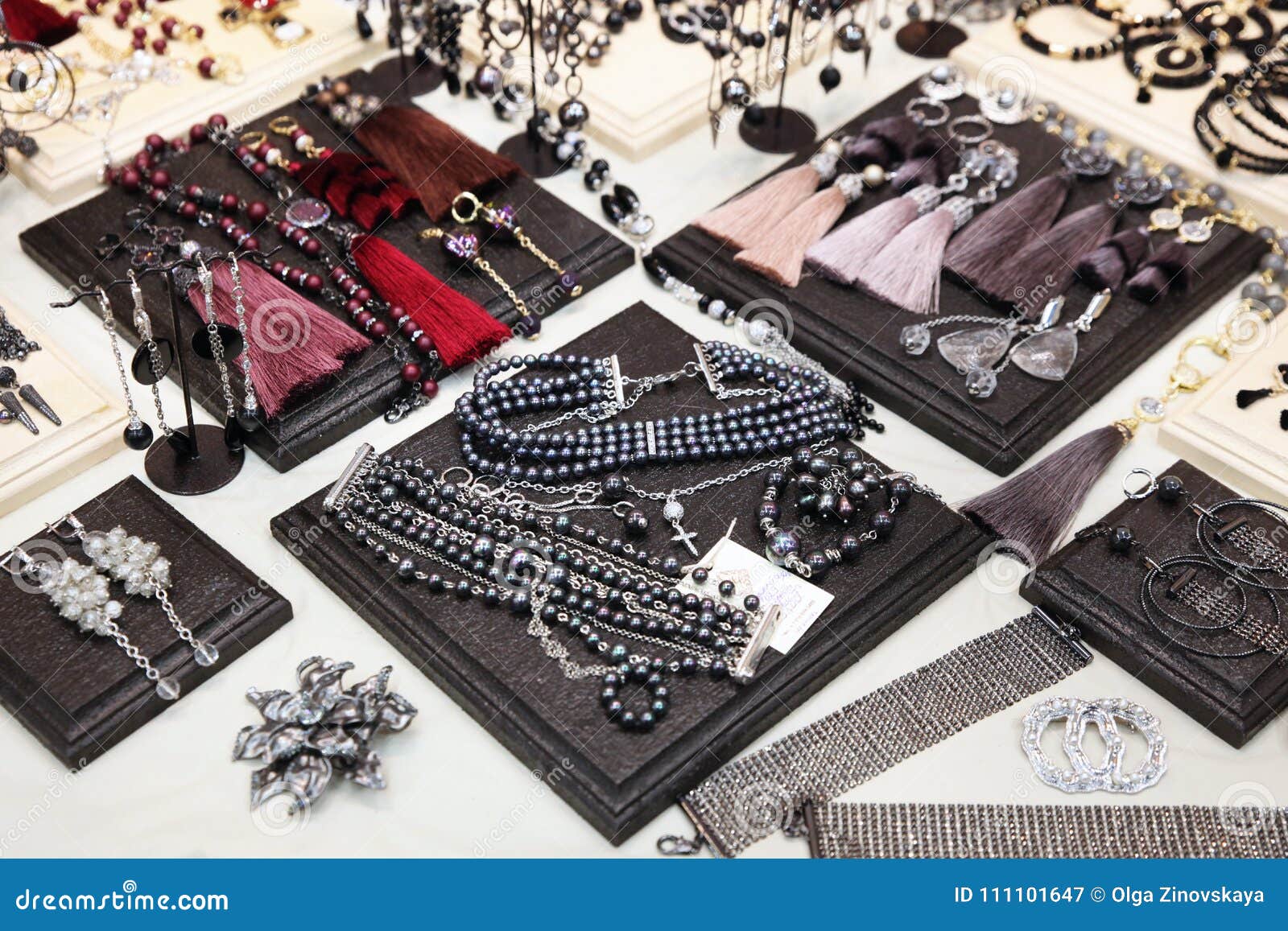 Black and White Jewelry Pearls Editorial Photography Image of