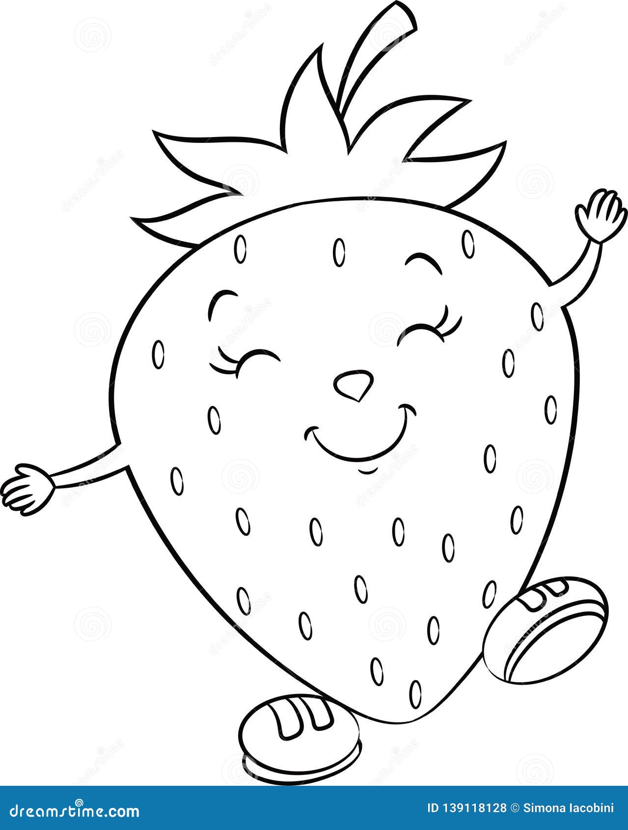 Kawaii Cute Strawberry Drawing