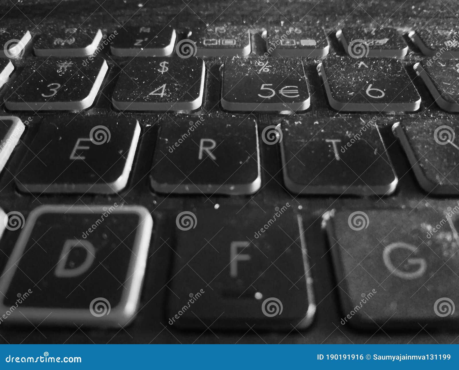 Black and white keyboard stock photo. Image of light 190191916