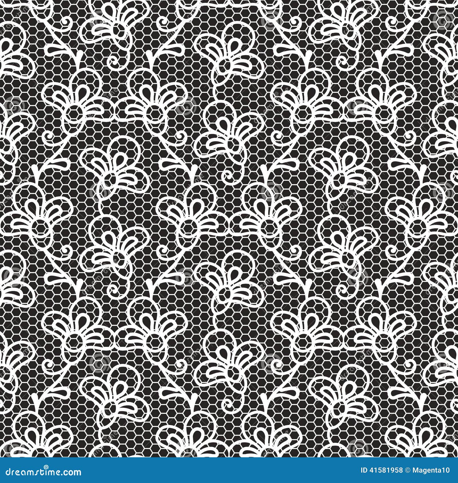 Black and White Lace Pattern Stock Vector - Illustration of embroidery ...