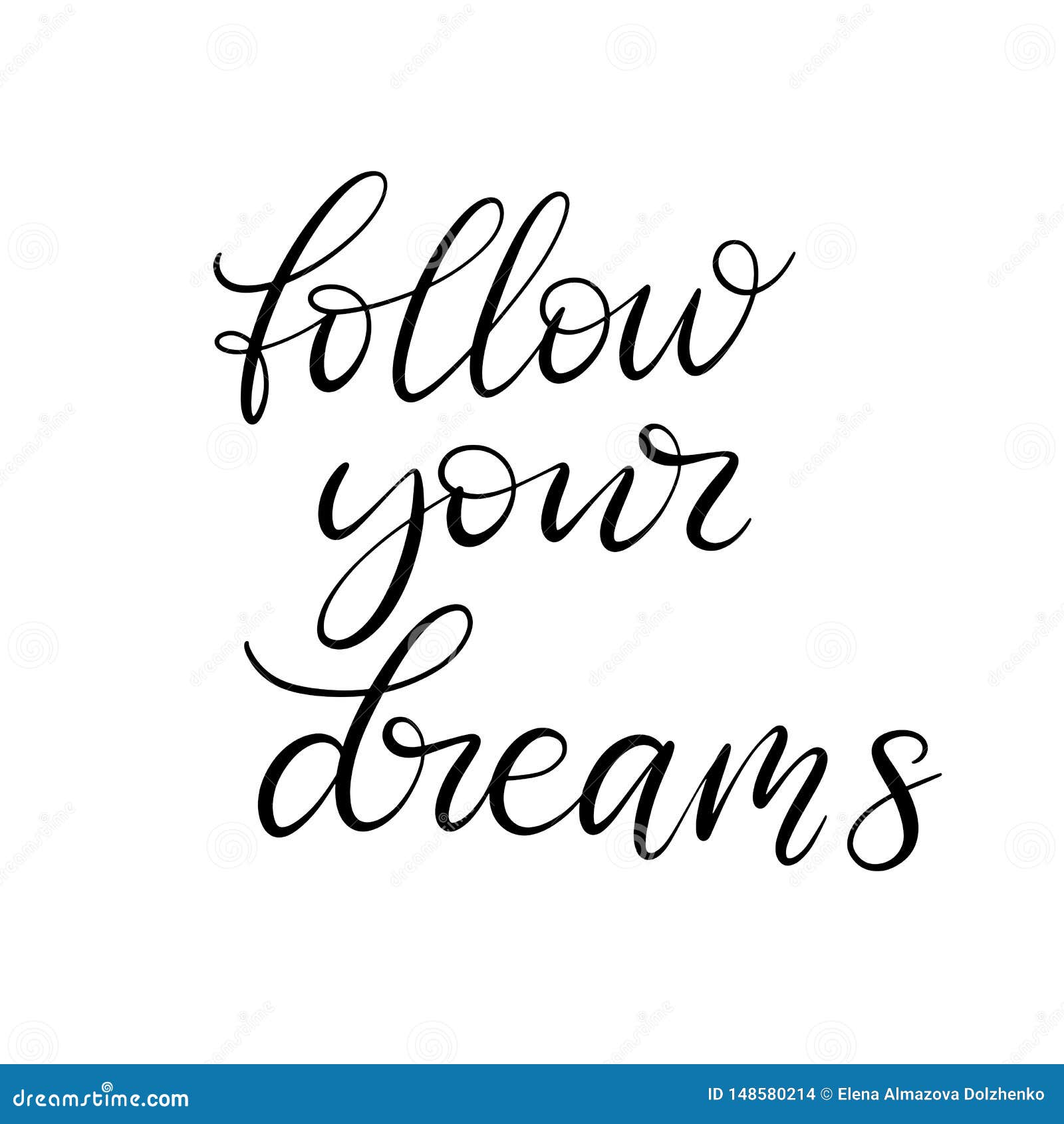 Black and White Lettering Vector Illustration. Stock Vector