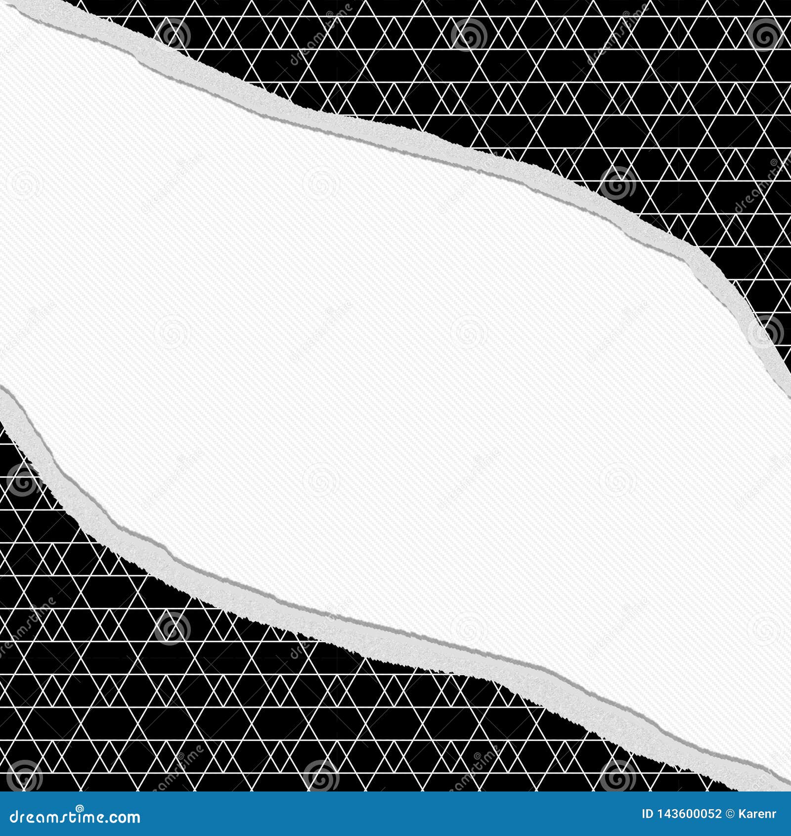 black and white line and zigzag patterned torn background