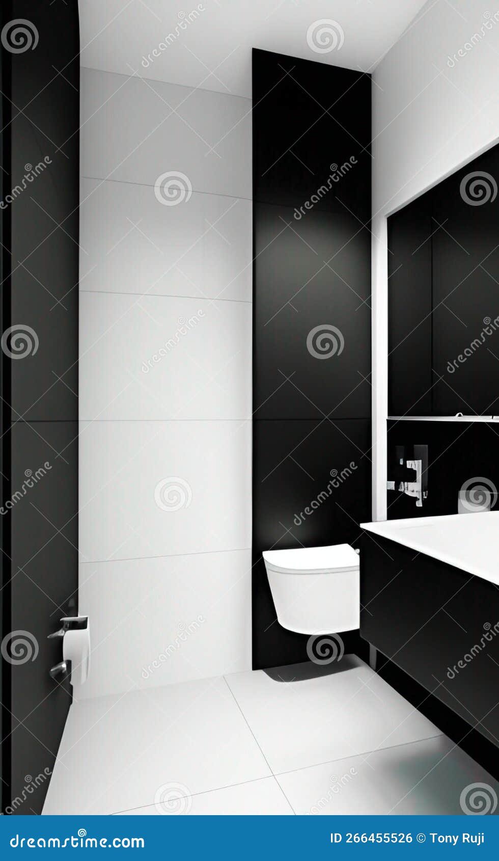 Black and White Luxury Bathroom Stock Photo Image of fixture