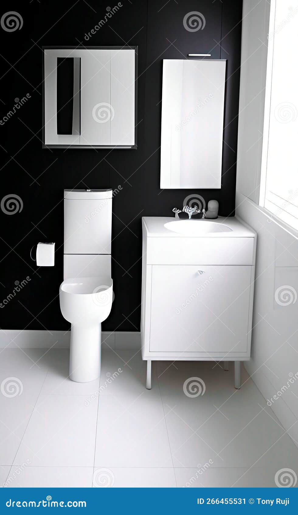 Black and White Luxury Bathroom Stock Image Image of lifestyles, bath