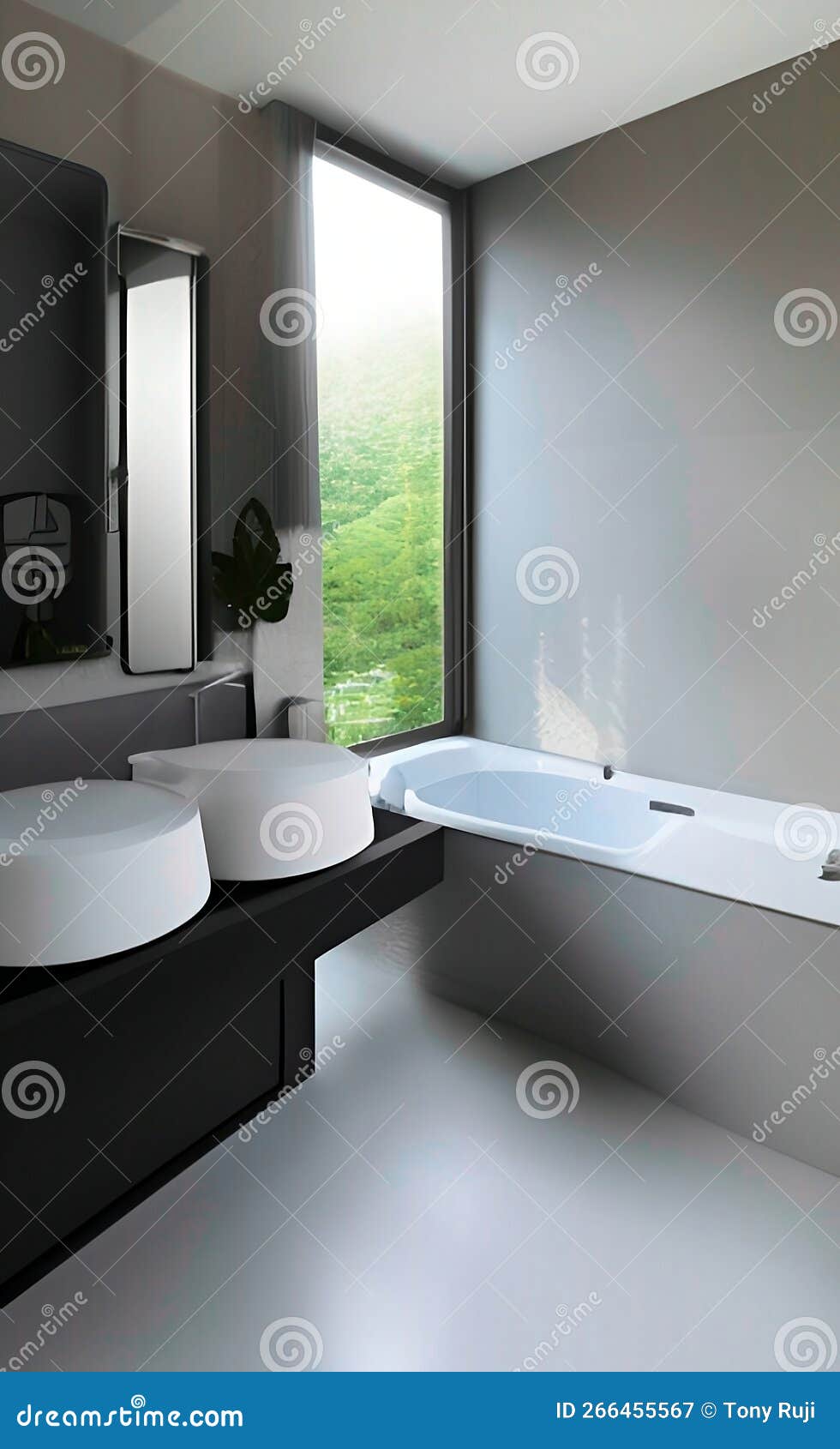 Black and White Luxury Bathroom Stock Image Image of black, apartment