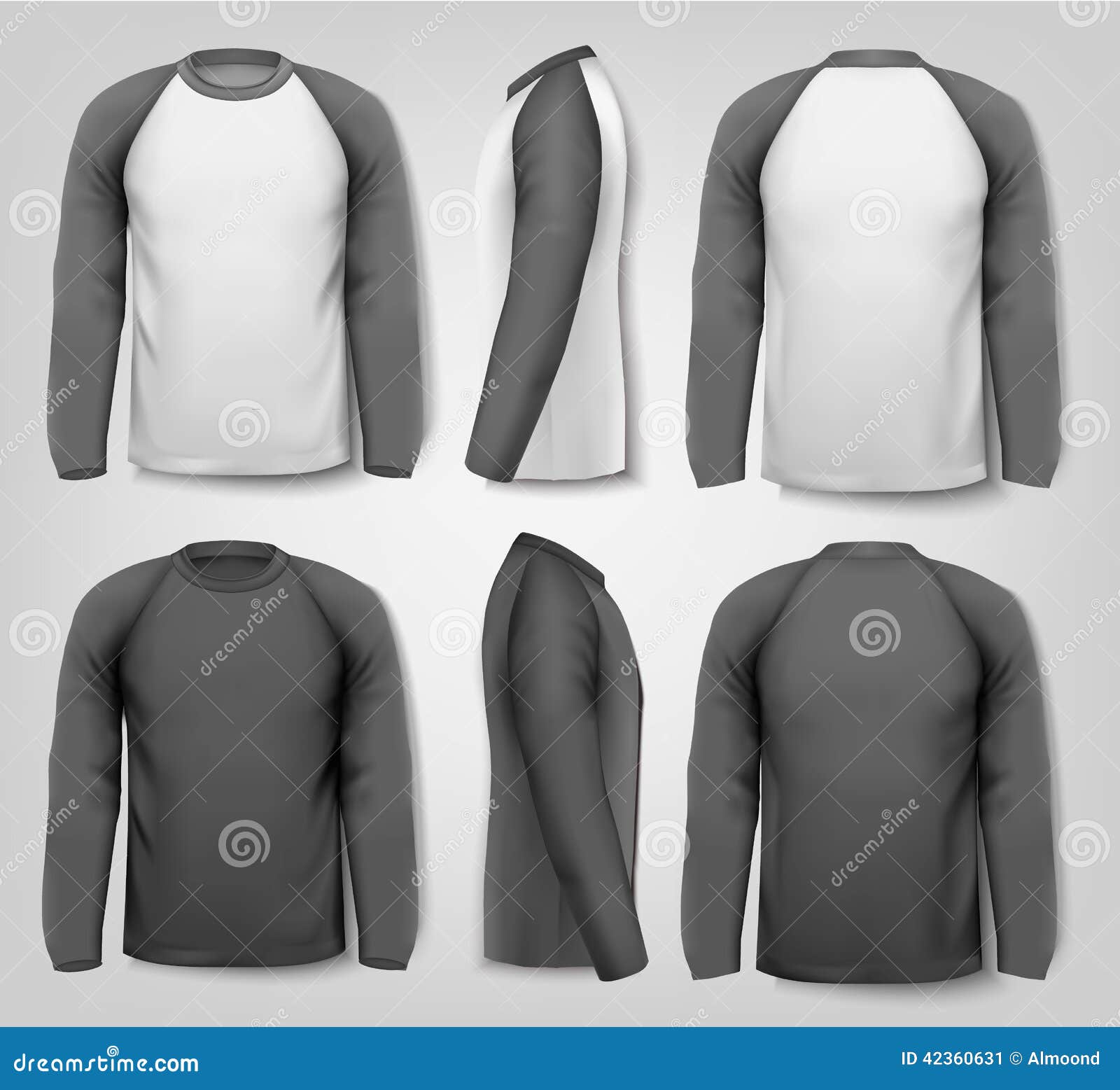 black and white male long sleeved shirts
