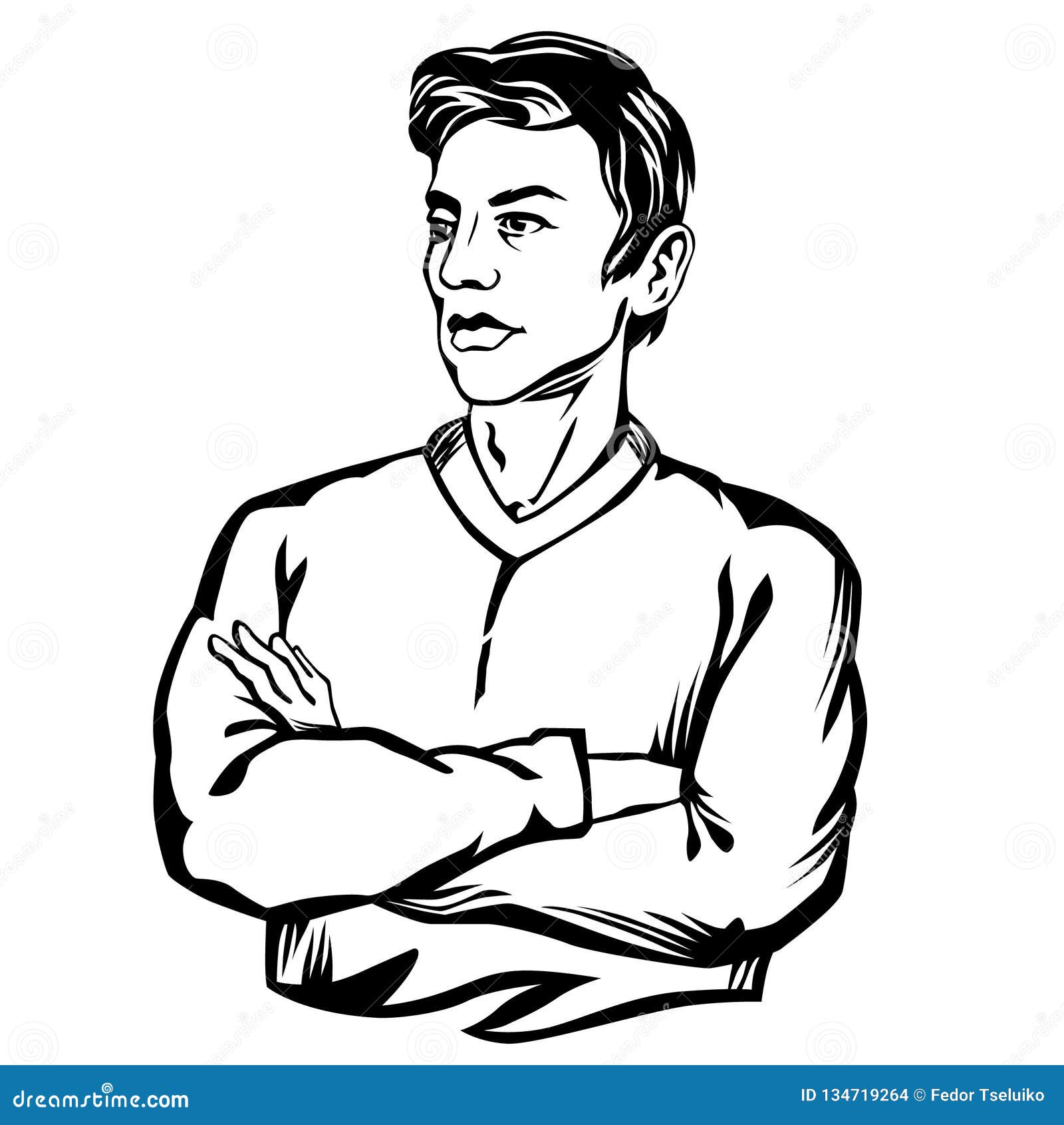 Black And White Man Drawing. Stock Illustration - Illustration of ... Simple Person Outline