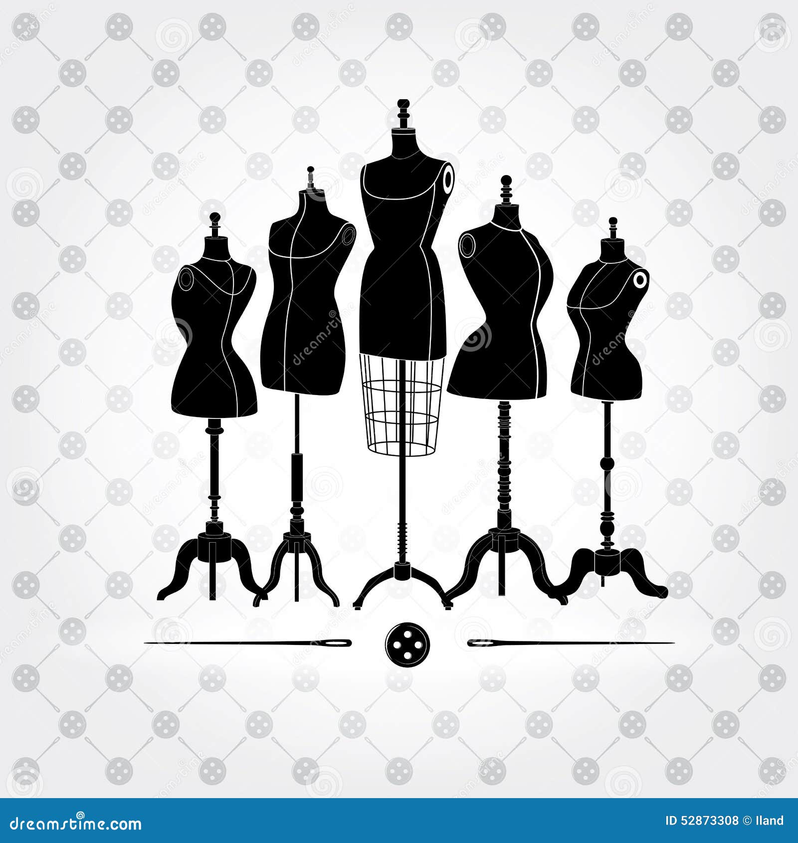 Black and white mannequins stock vector. Illustration of model - 52873308