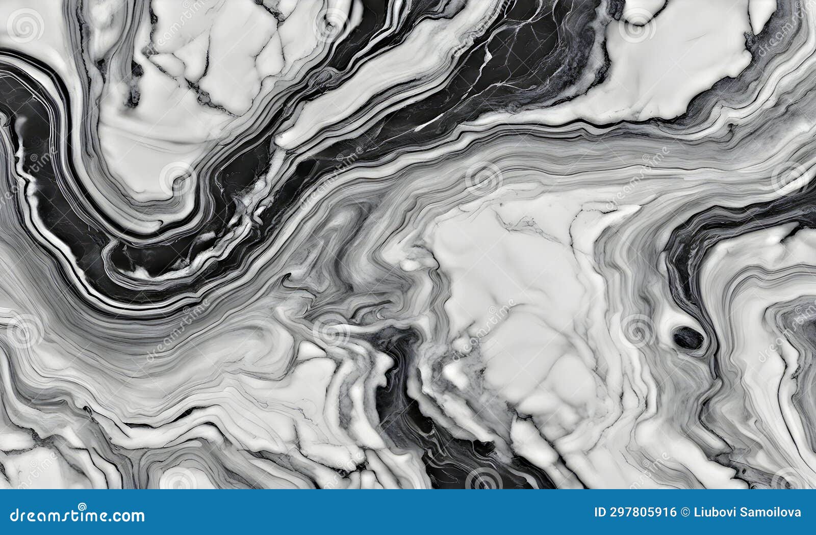 Black and White Marble Texture. Close Up of Dark Gray and White Marble