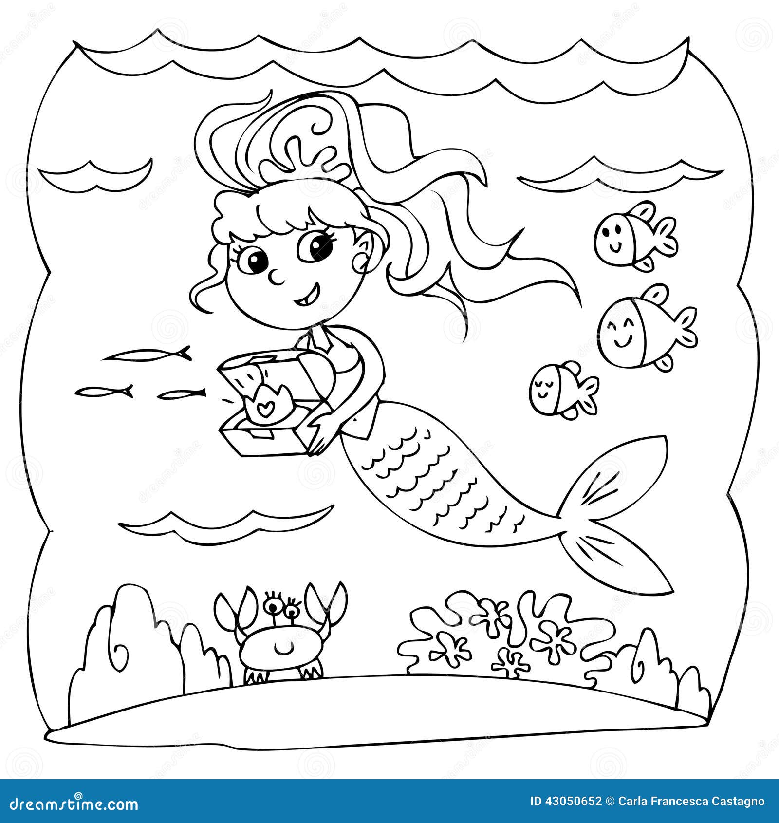 underwater mermaid coloring pages - photo #27