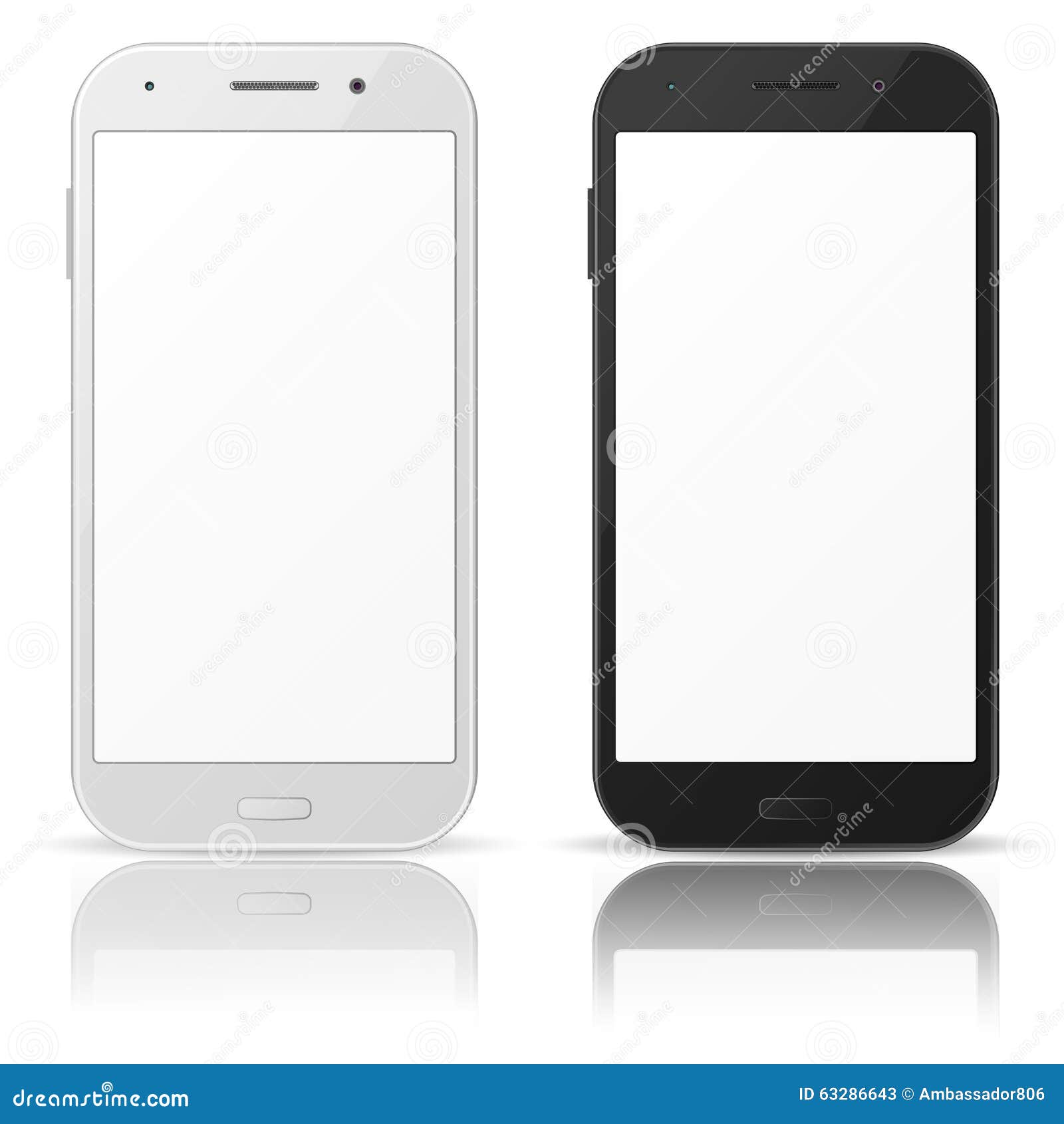 Black and White Mobile Phones Stock Vector Illustration of gadget