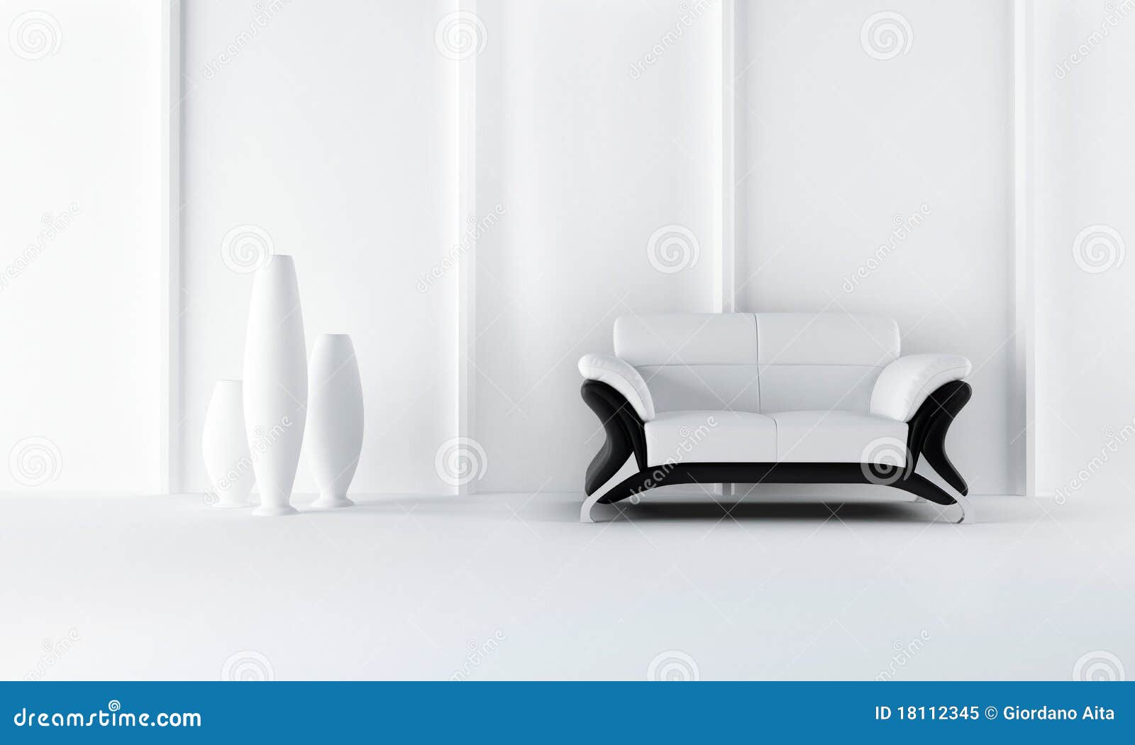 Black and White Modern Style Sofa Stock Illustration Illustration of relax, sofa 18112345