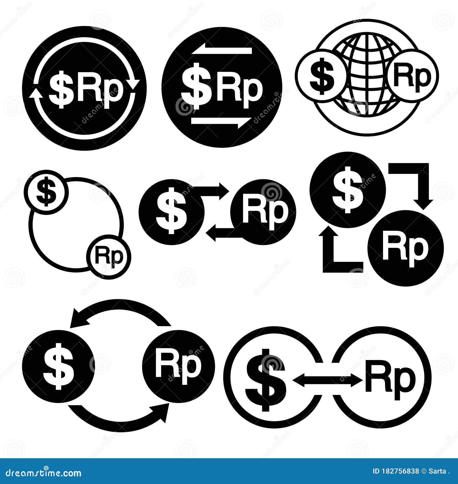 black-and-white-money-convert-icon-from-dollar-to-rupiah-vector-bundle