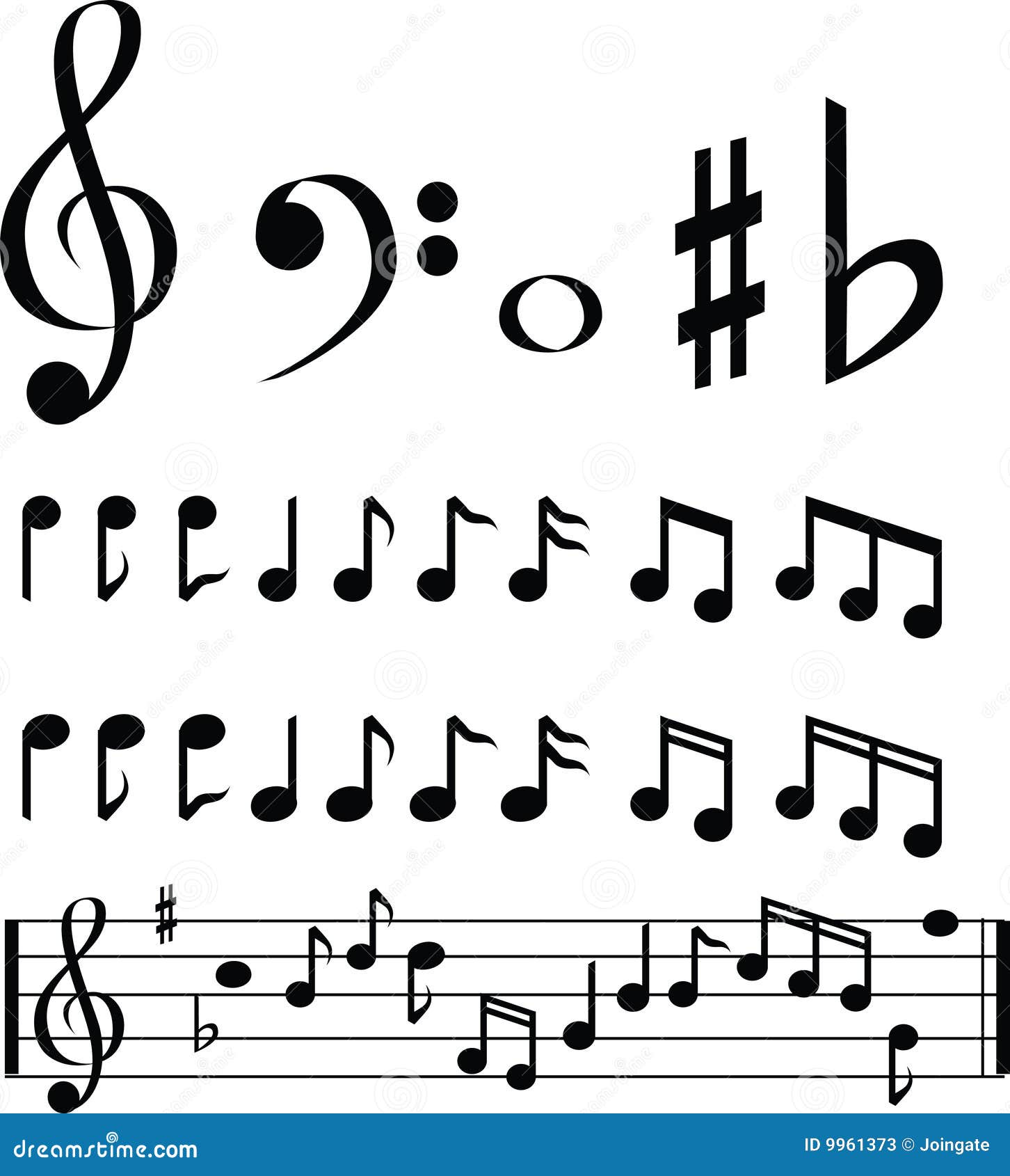 White Music Notes In Golden Background Royalty-Free Stock Photography