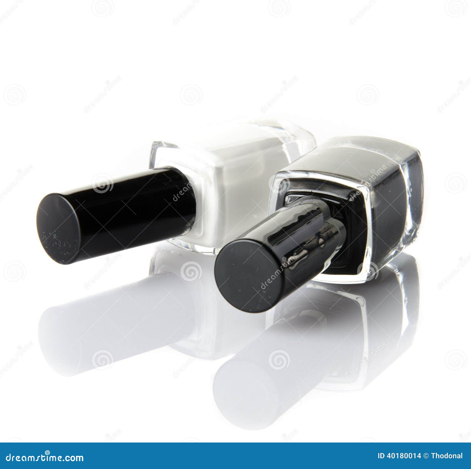Black and White Nail Varnish Stock Photo Image of artist, cosmetic