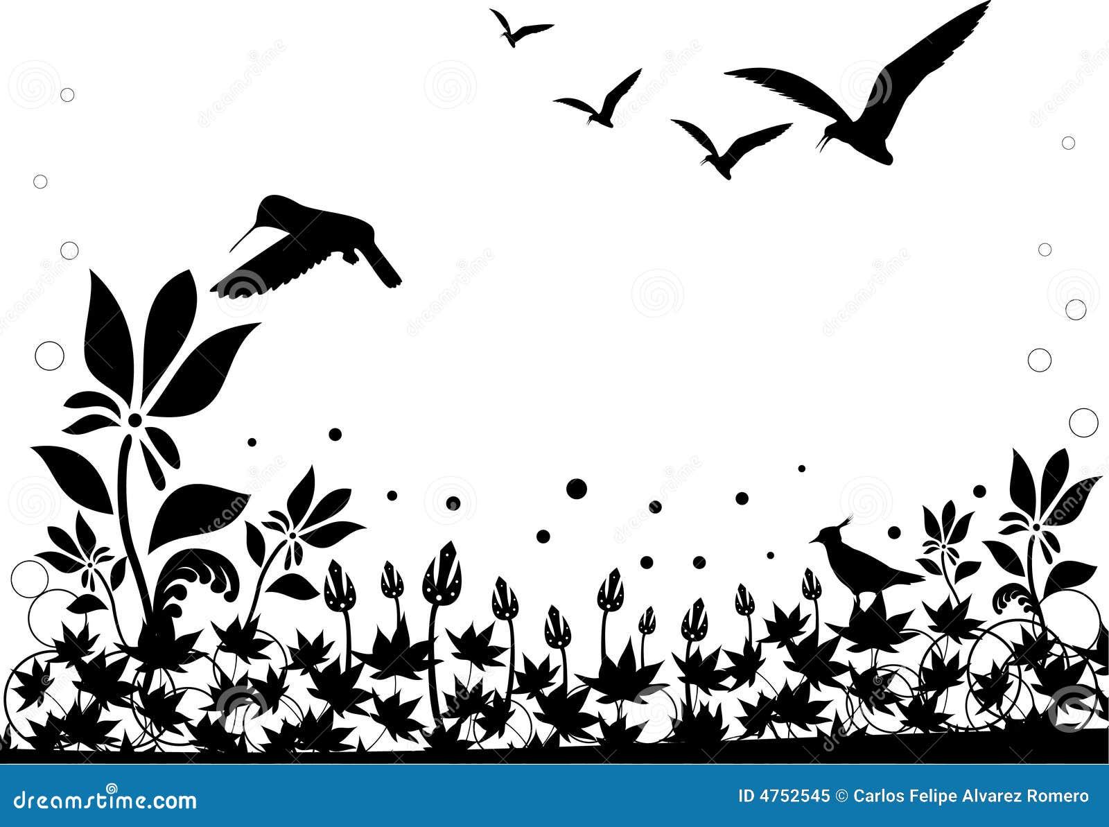 Black And White Nature Vector Royalty Free Stock Photo - Image: 4752545