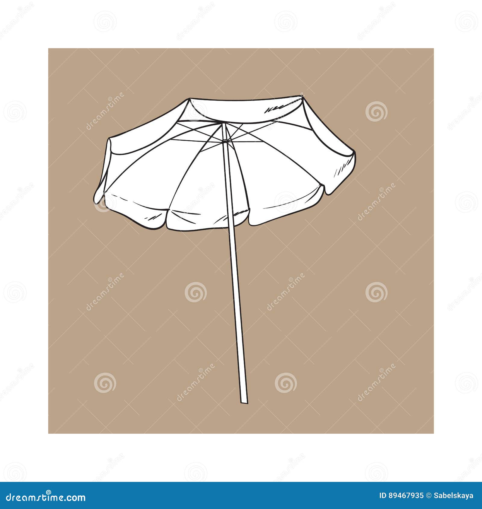 Beach chair and umbrella sketch Stock Vector Image & Art - Alamy